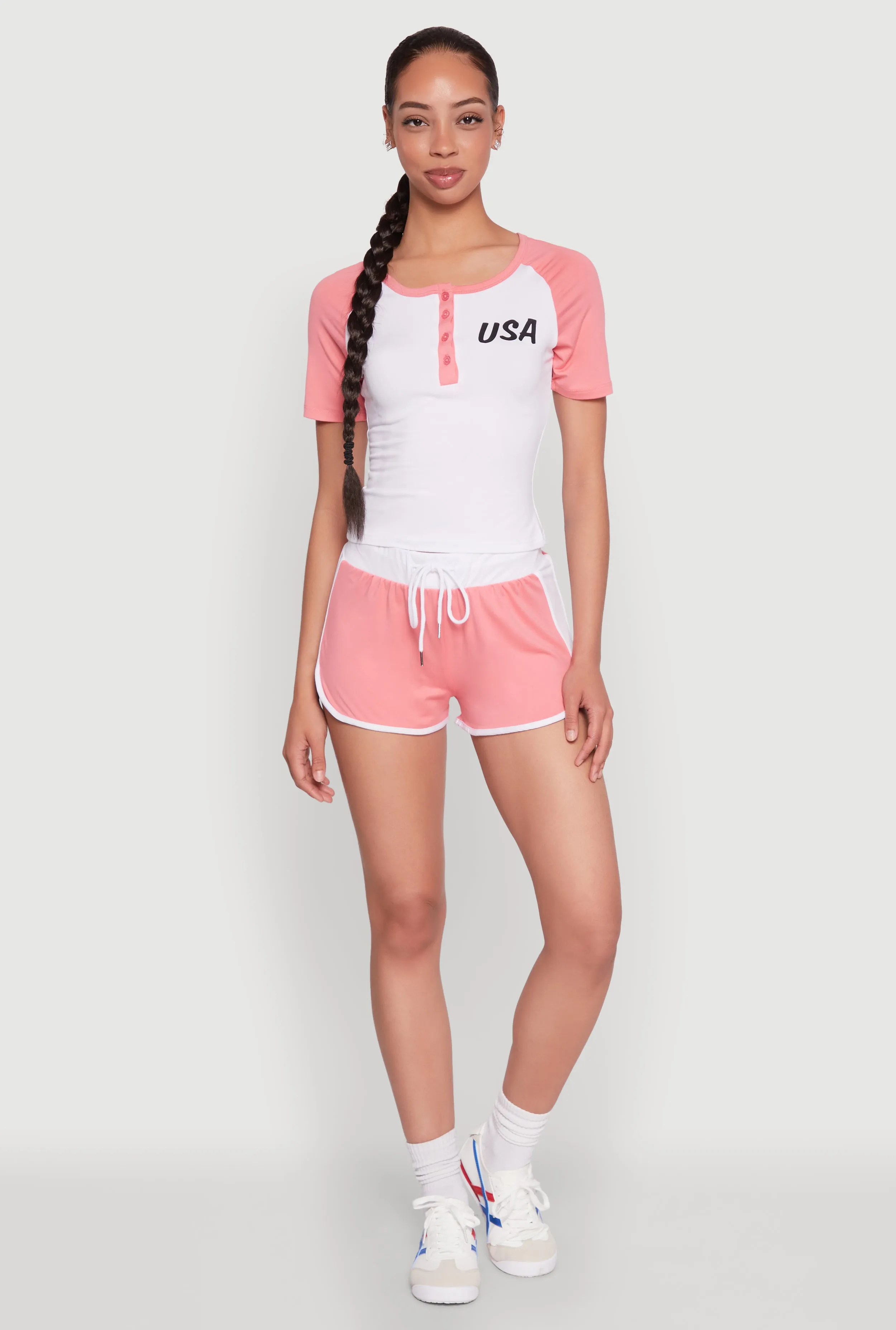 Color Block USA Graphic Baseball Tee sold by Rainbow product image thumbnail 2