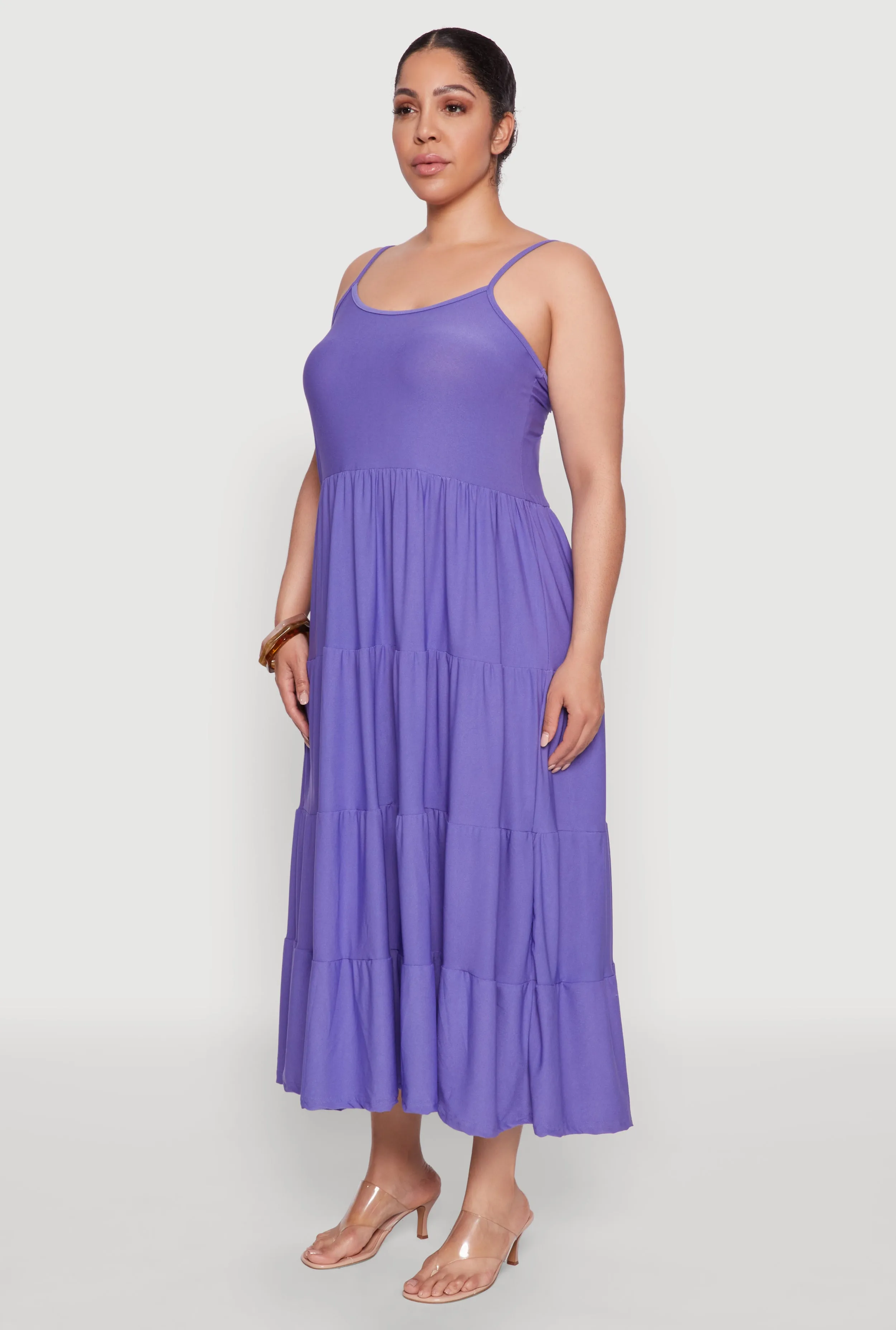 Plus Size Cami Tiered Maxi Sundress sold by Rainbow product image thumbnail 3