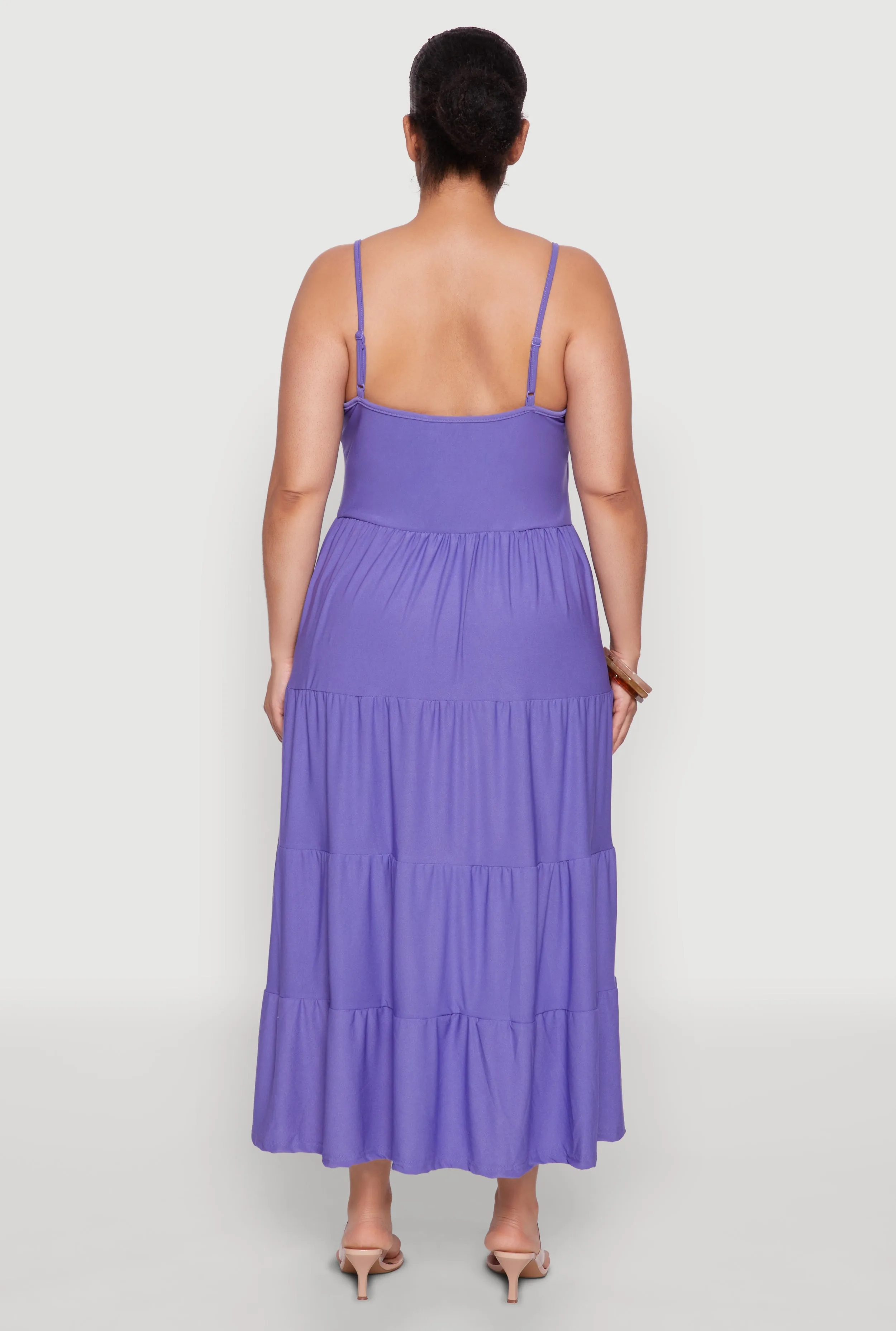 Plus Size Cami Tiered Maxi Sundress sold by Rainbow product image thumbnail 5