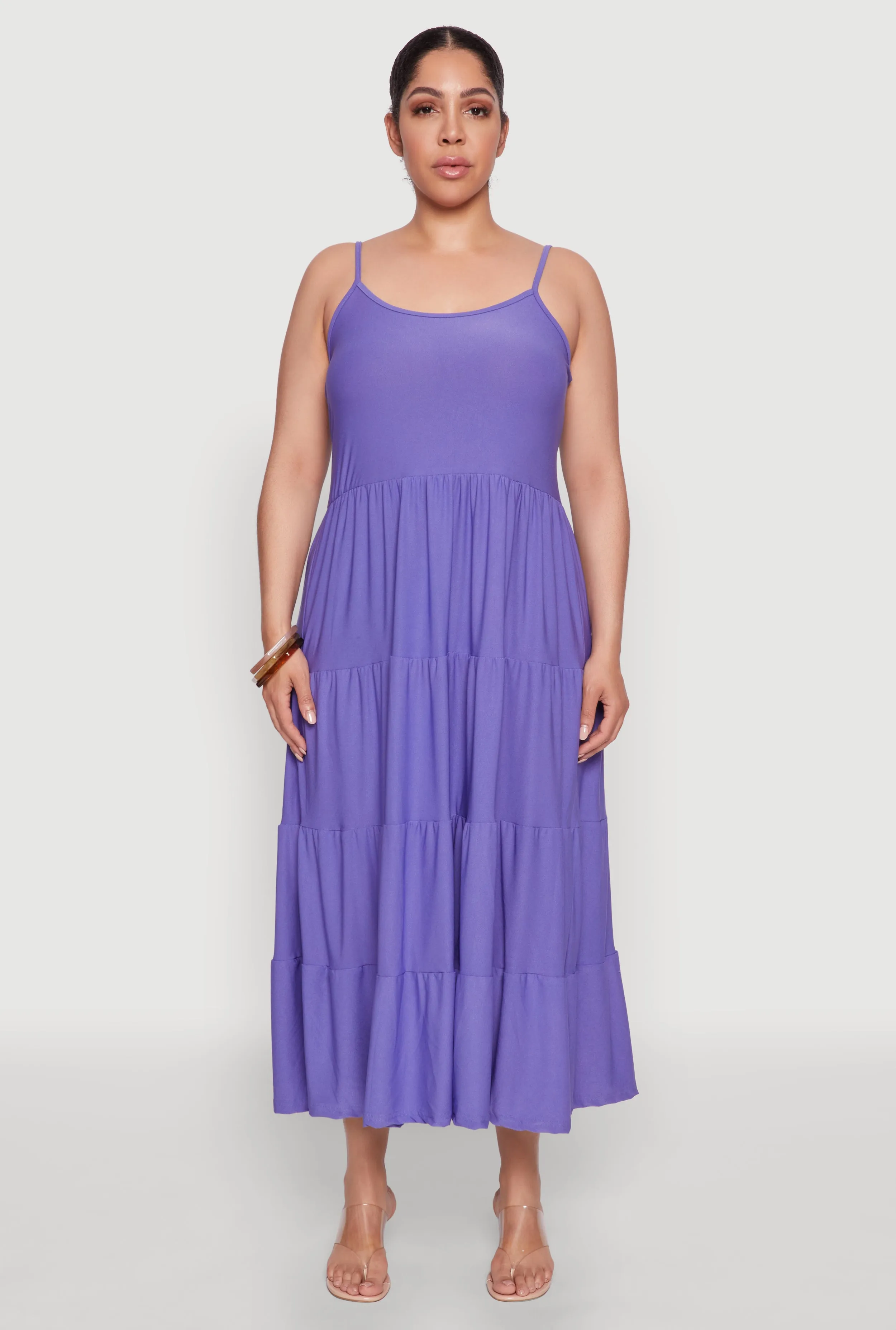 Plus Size Cami Tiered Maxi Sundress sold by Rainbow product image thumbnail 2
