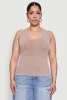Plus Size Seamless Mineral Wash V Neck Tank Top sold by Rainbow