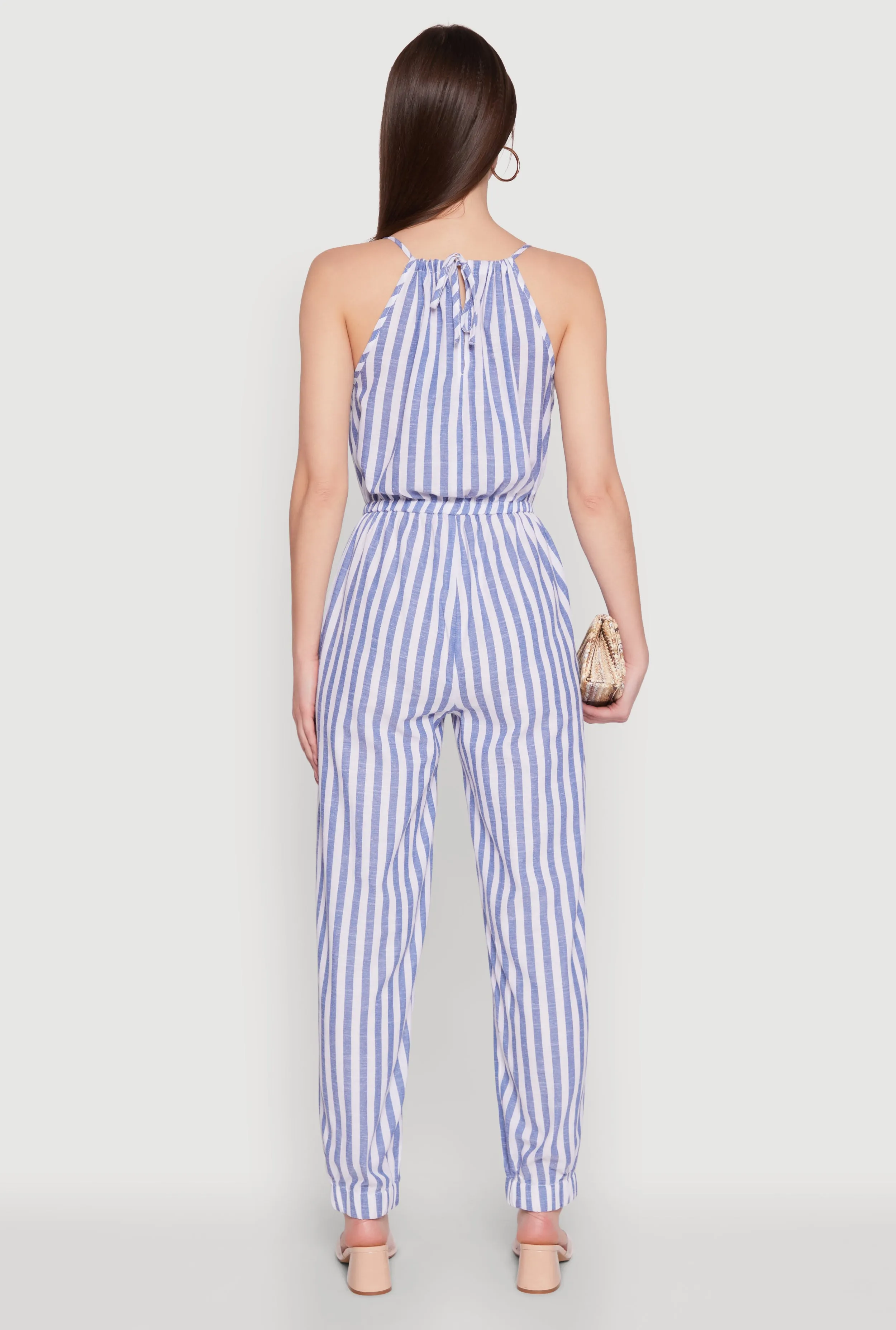 Wooden Beaded Detail Striped Jumpsuit sold by Rainbow product image thumbnail 5
