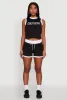 Contrast Trim Drawstring Shorts sold by Rainbow
