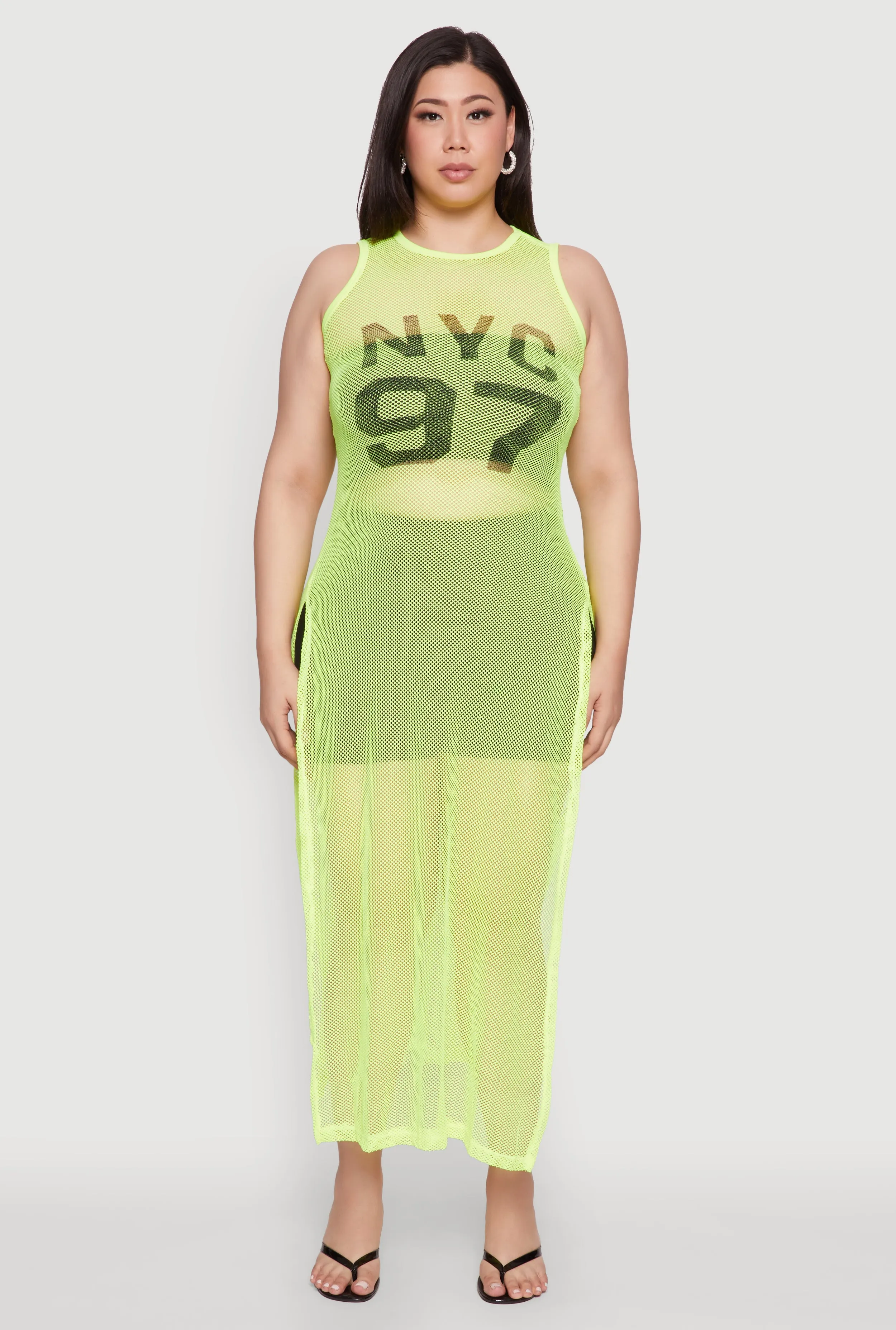 Plus Size NYC 97 Fishnet Maxi Top sold by Rainbow product image thumbnail 2