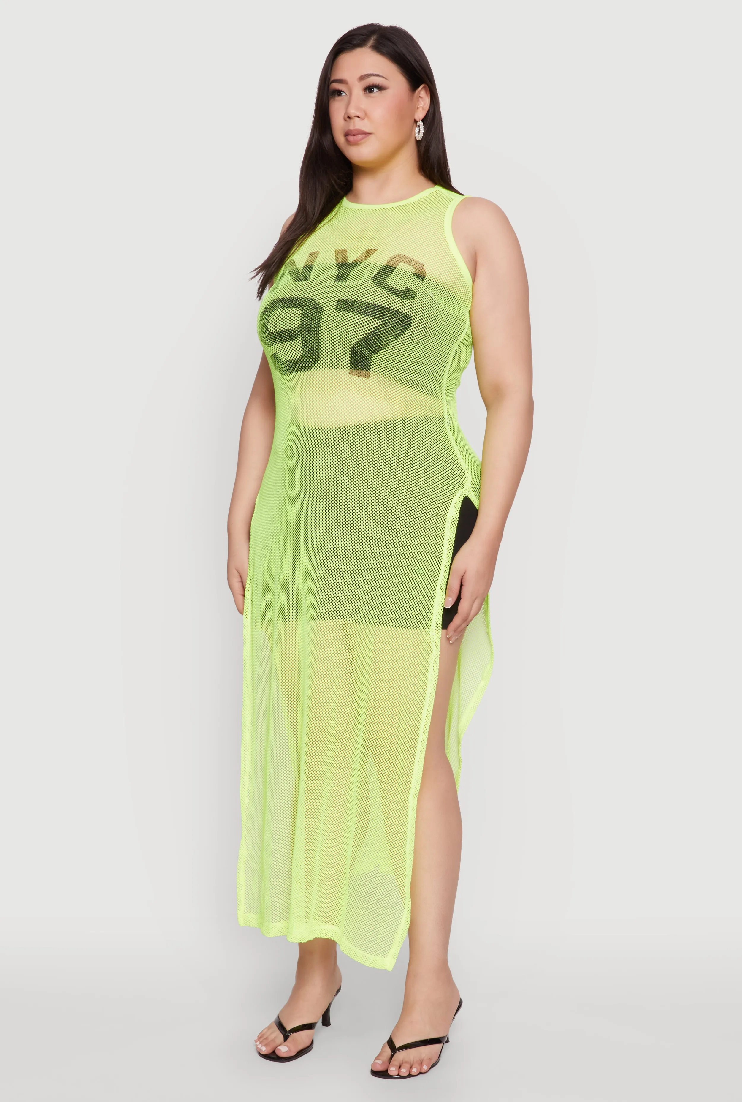 Plus Size NYC 97 Fishnet Maxi Top sold by Rainbow product image thumbnail 3