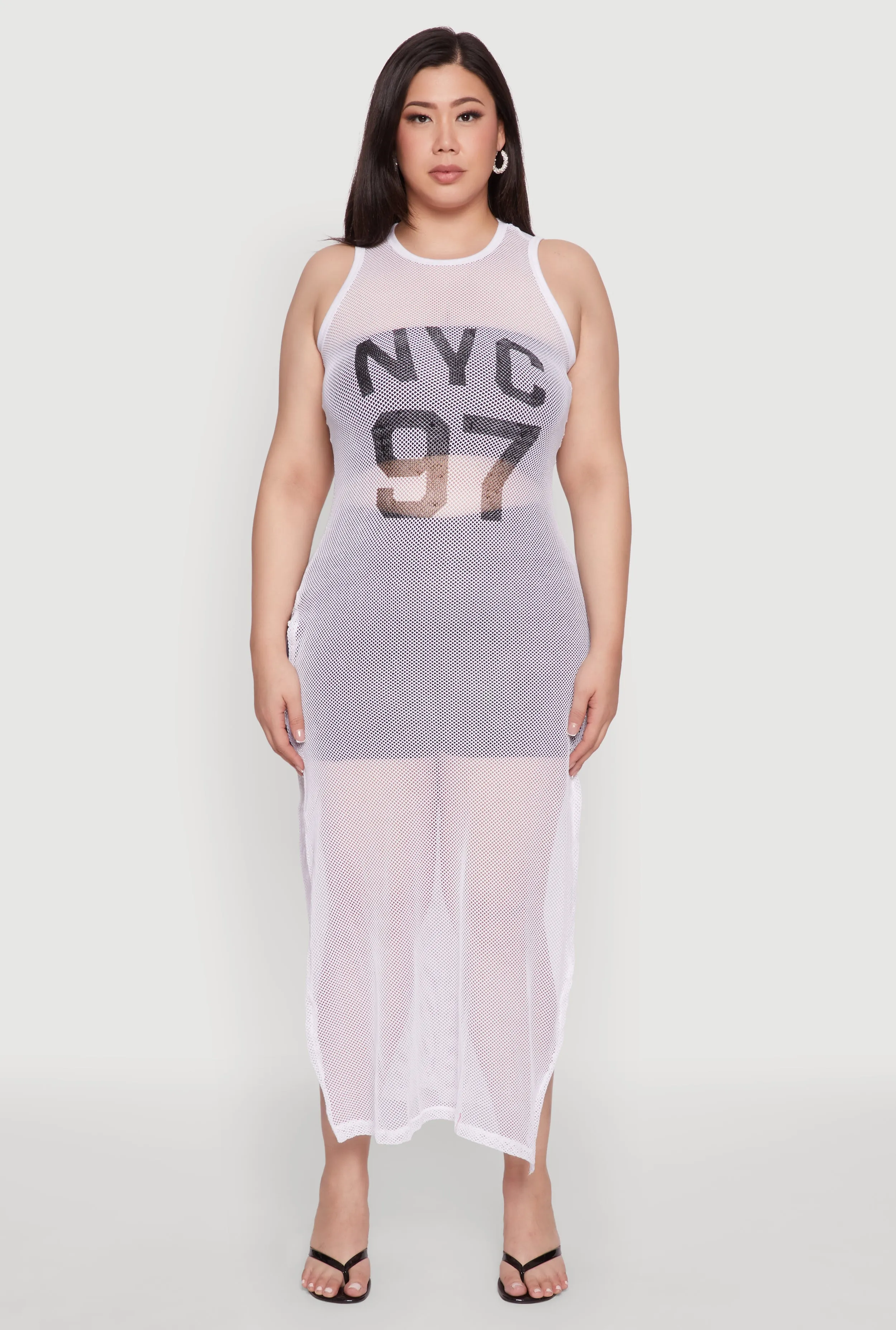 Plus Size NYC 97 Fishnet Maxi Top sold by Rainbow product image thumbnail 2