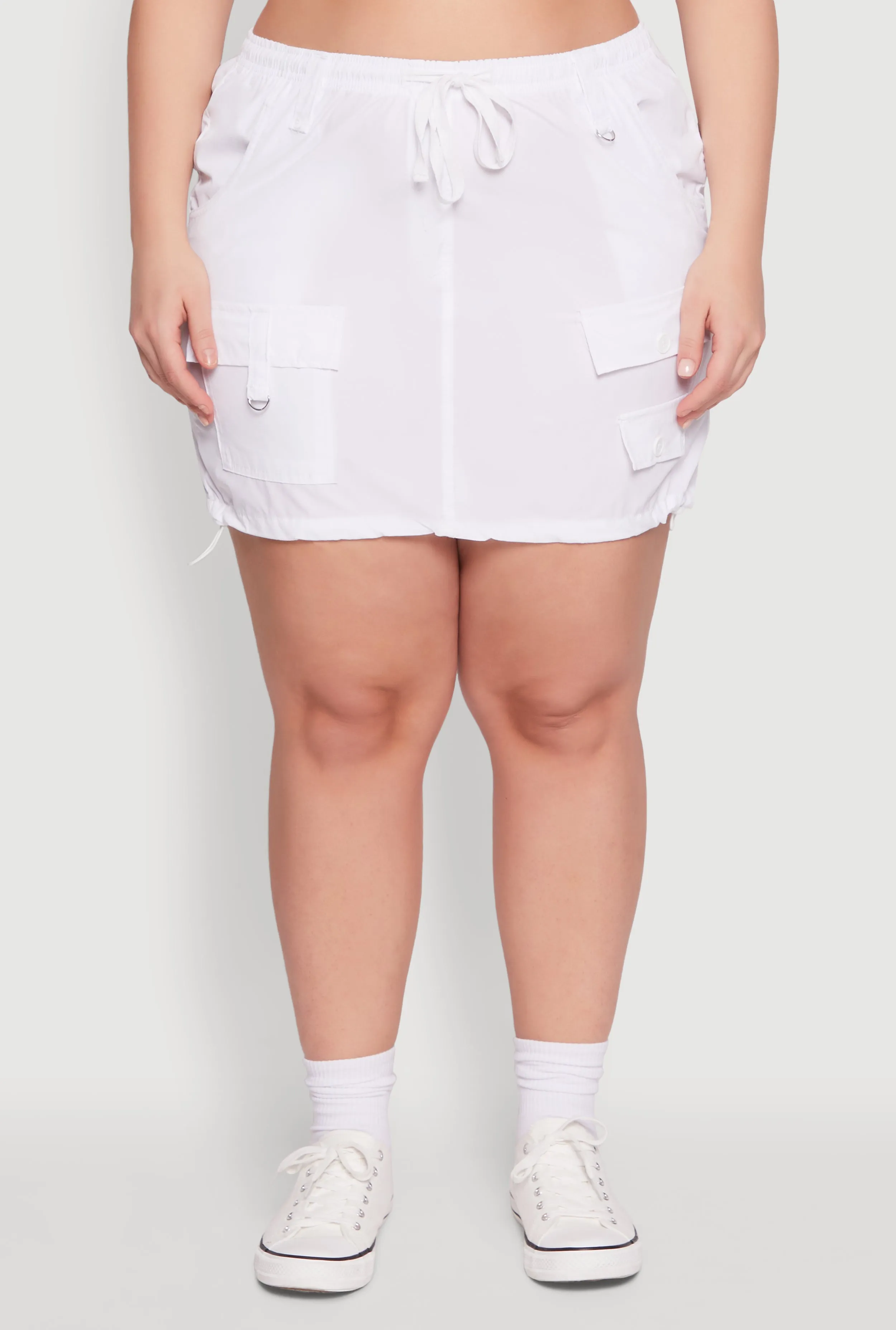 Plus Size Drawstring Waist Cargo Skirt sold by Rainbow product image thumbnail 3
