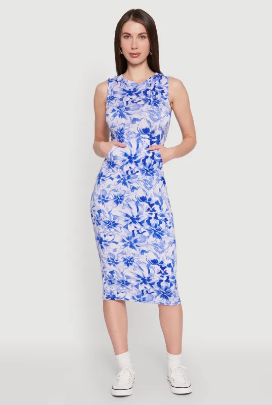 Floral Print Hooded Tank Dress sold by Rainbow