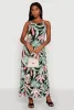 Tropical Leaf Print Maxi Sundress sold by Rainbow