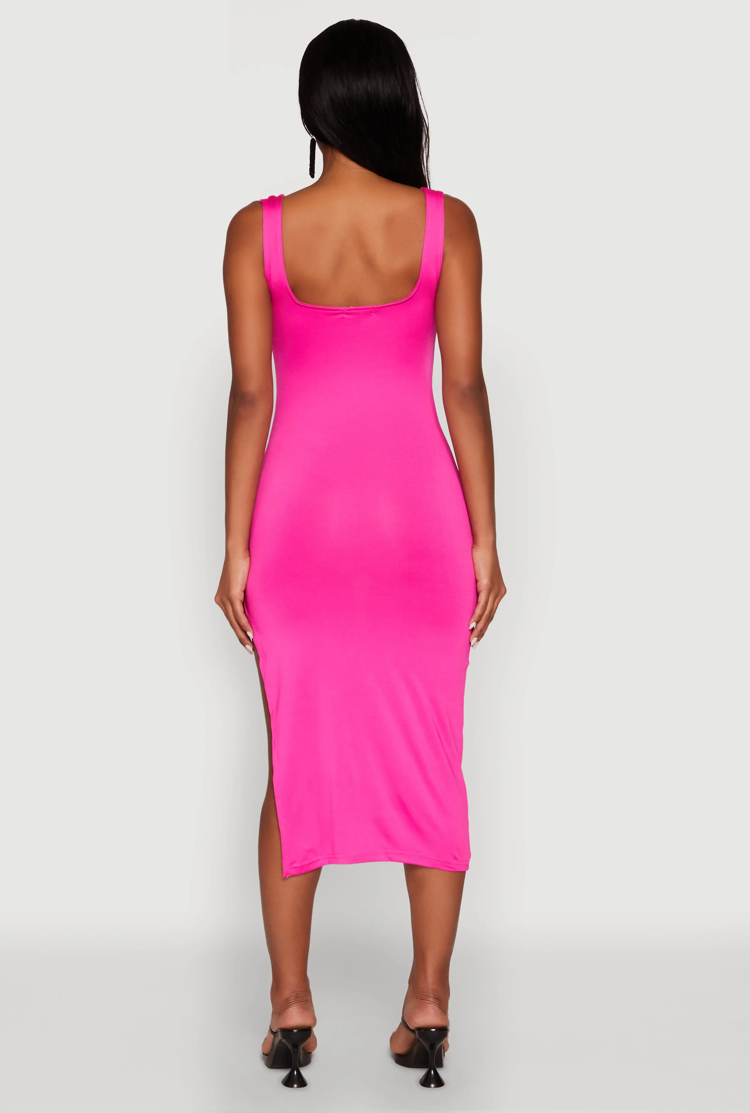 Asymmetrical Side Slit Midi Dress sold by Rainbow product image thumbnail 5