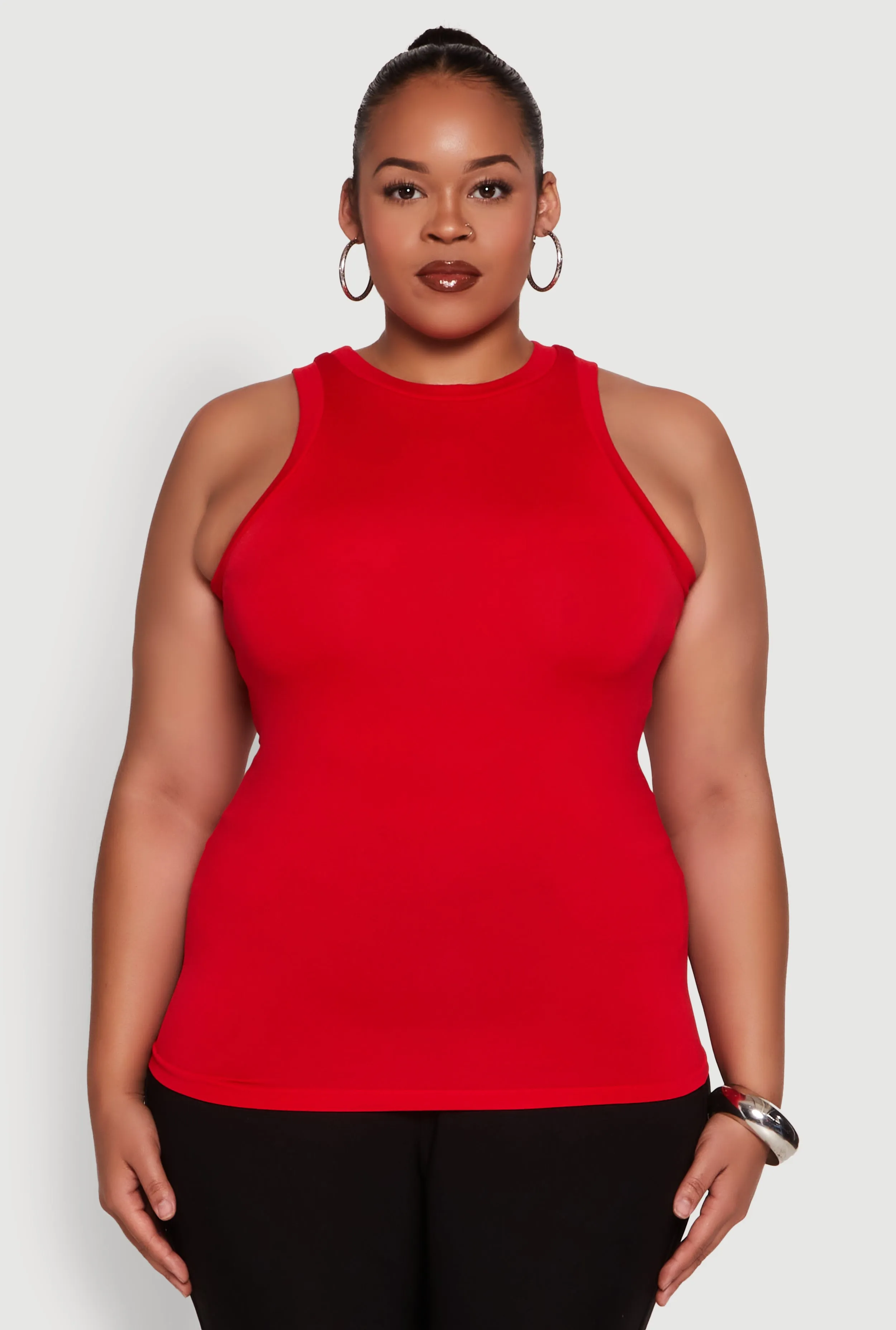 Plus Size Seamless Crew Neck Tank Top sold by Rainbow product image thumbnail 2