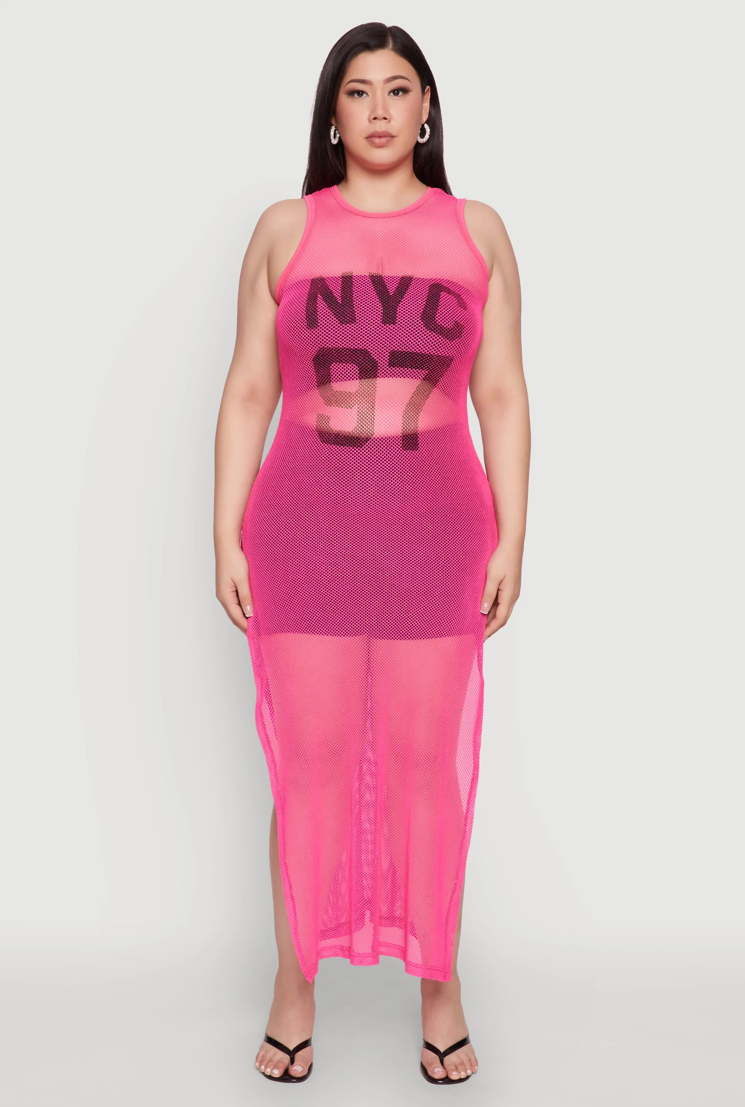 Plus Size NYC 97 Fishnet Maxi Top sold by Rainbow product image thumbnail 2