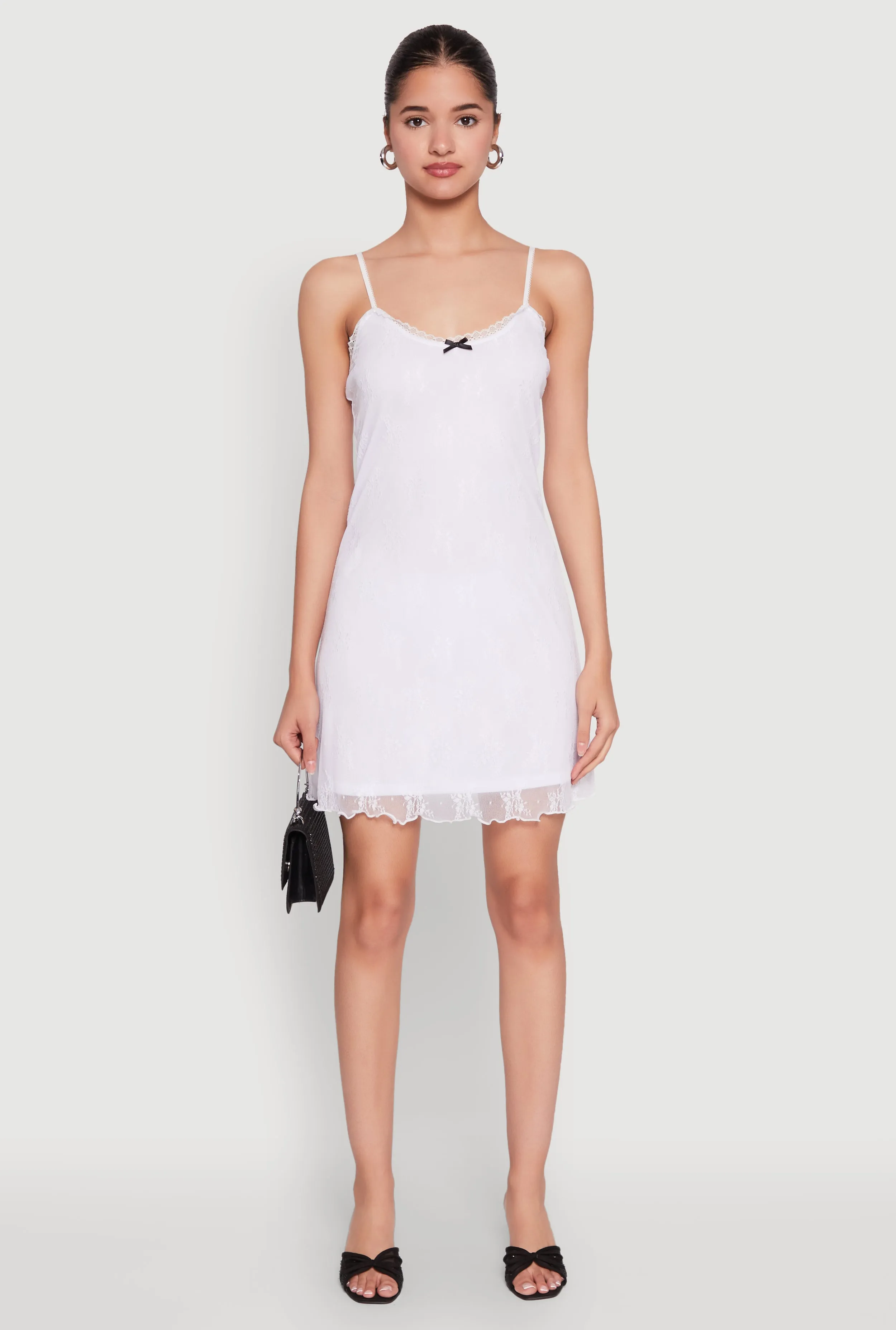 Floral Lace Overlay Mini Dress sold by Rainbow product image thumbnail 2