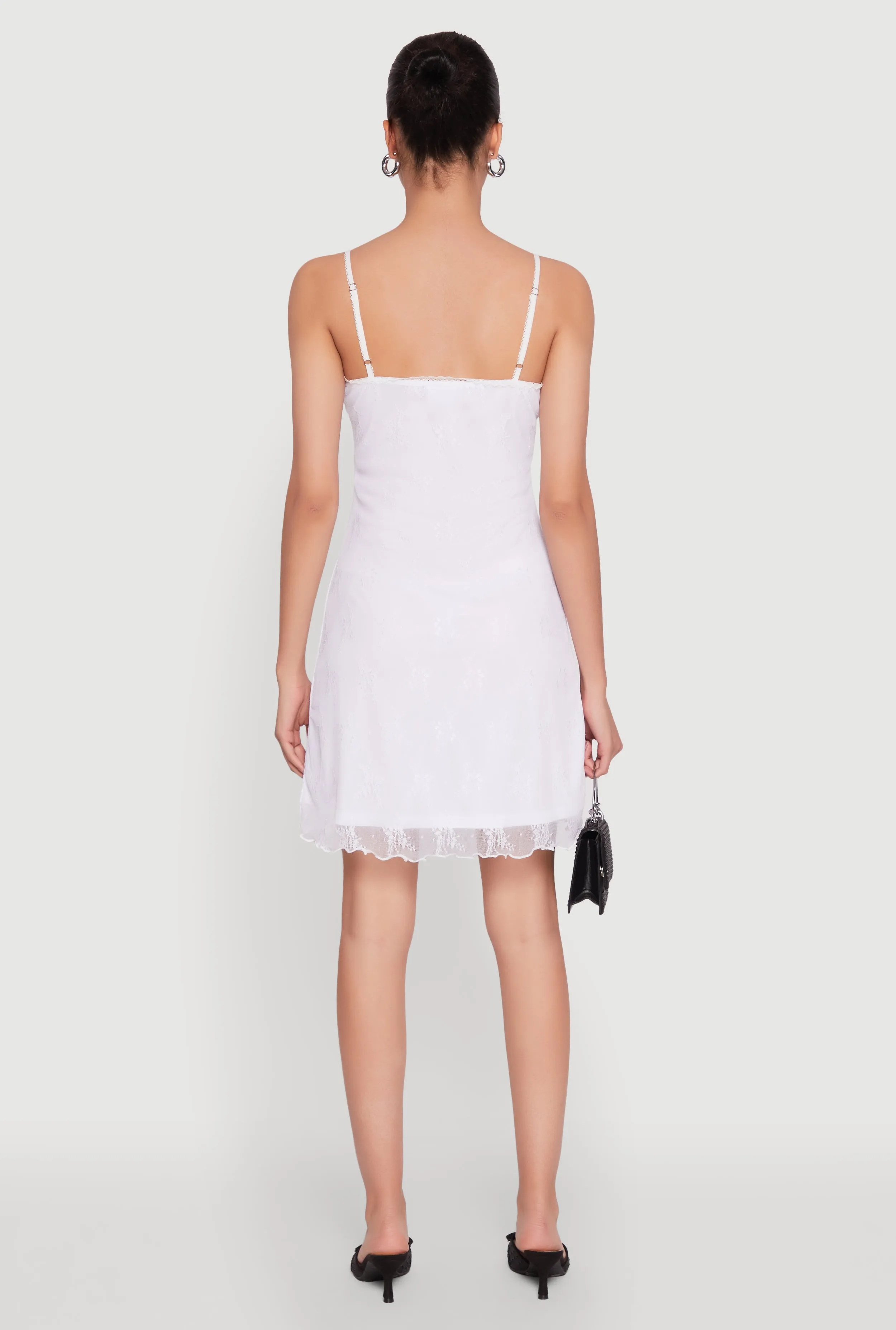 Floral Lace Overlay Mini Dress sold by Rainbow product image thumbnail 5