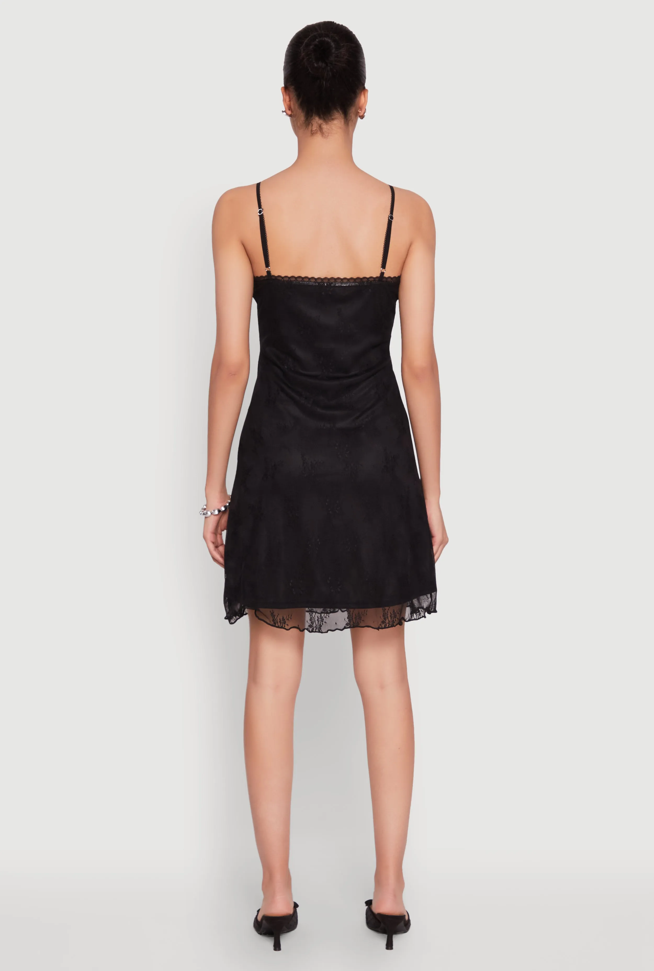 Floral Lace Overlay Mini Dress sold by Rainbow product image thumbnail 5