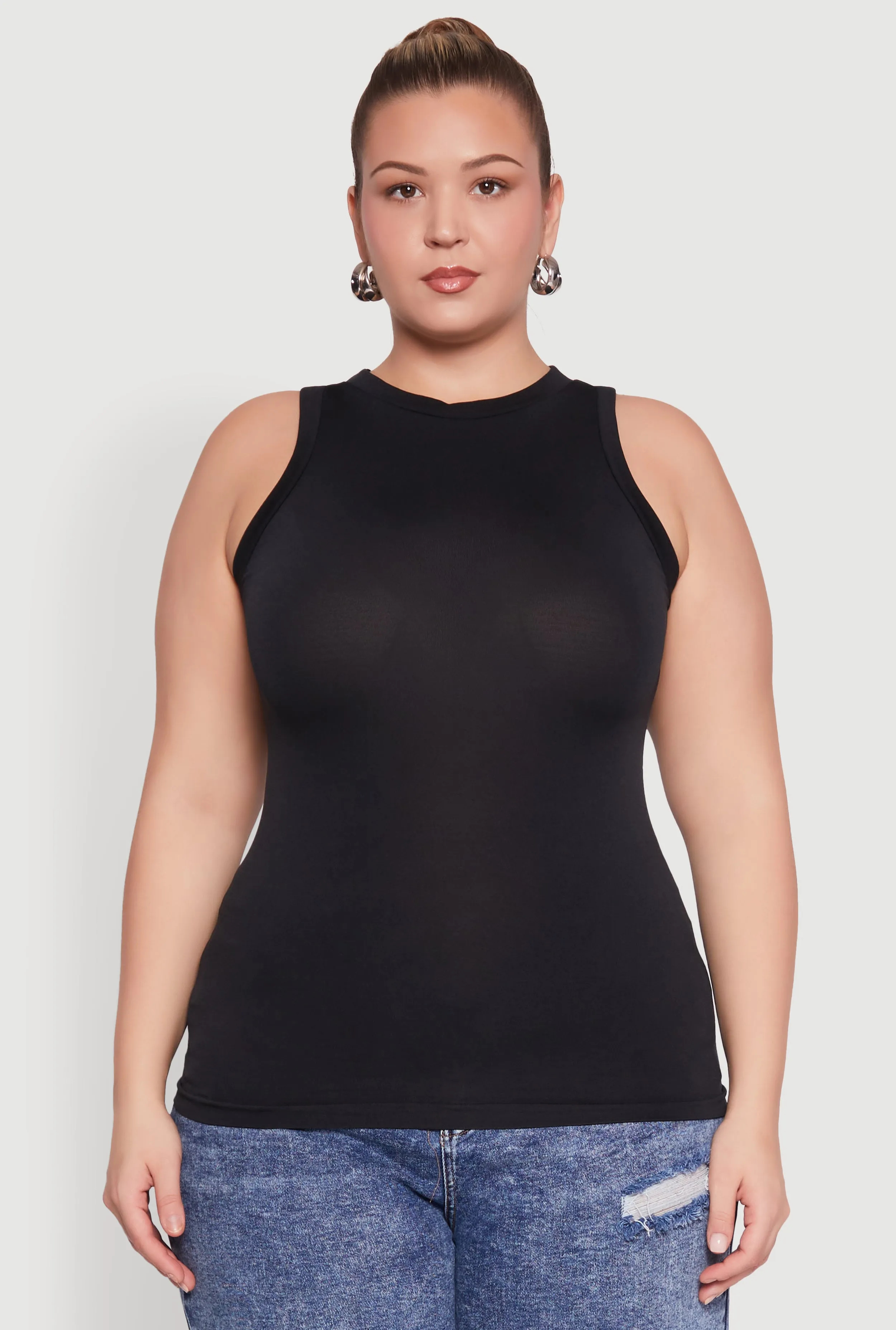 Plus Size Seamless Crew Neck Tank Top sold by Rainbow product image thumbnail 2