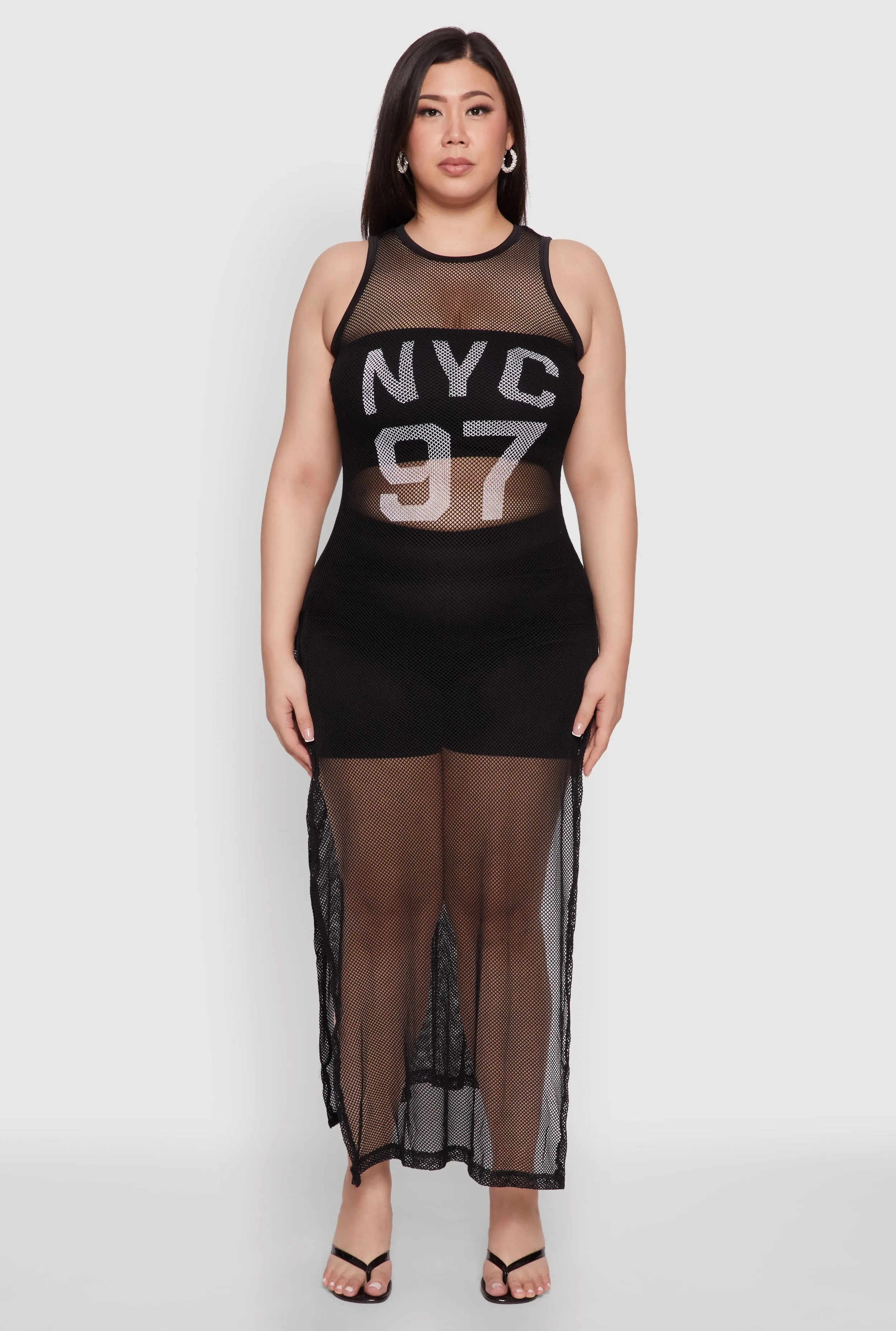 Plus Size NYC 97 Fishnet Maxi Top sold by Rainbow product image thumbnail 2