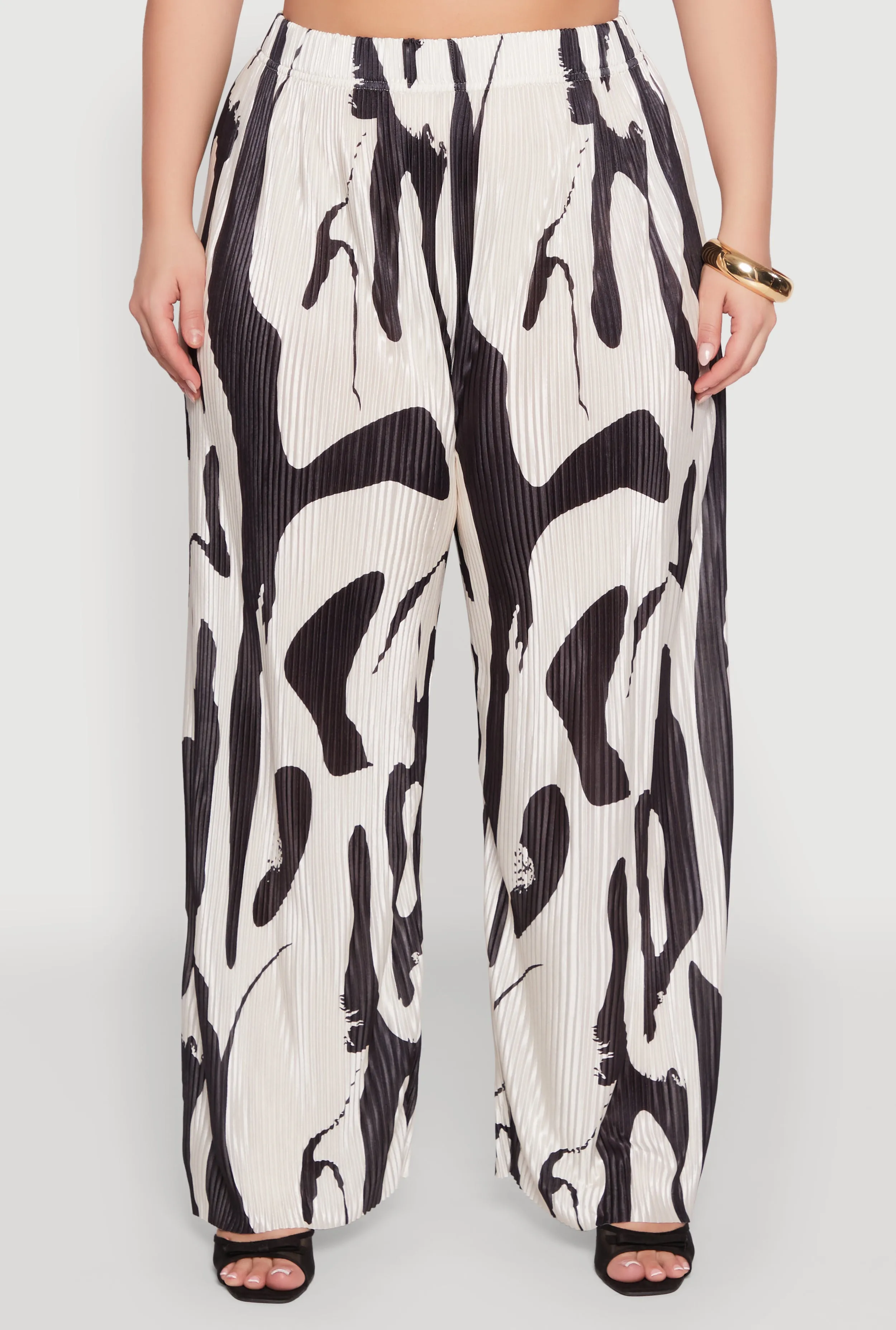 Plus Size Plisse Printed Palazzo Pants sold by Rainbow product image thumbnail 5