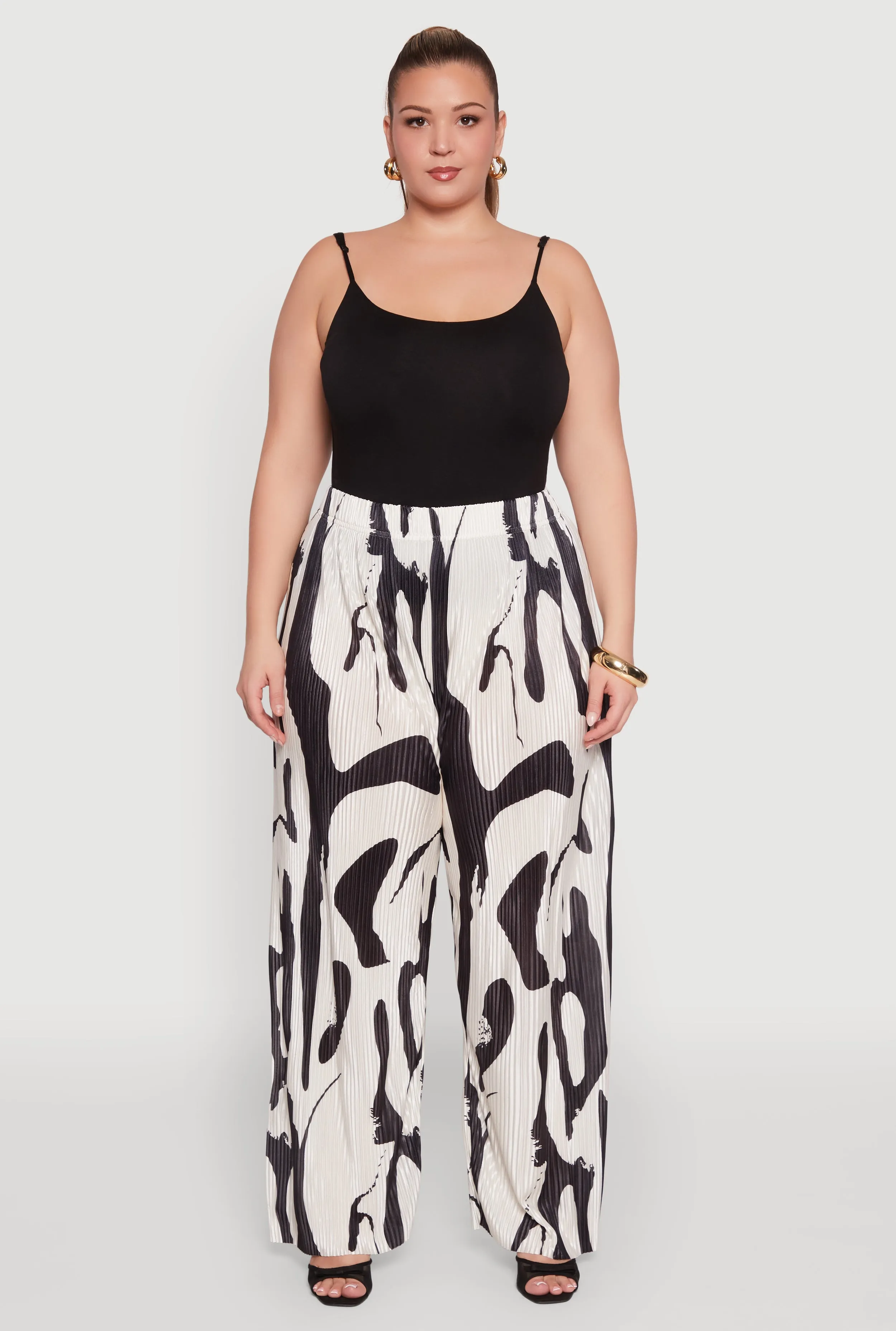 Plus Size Plisse Printed Palazzo Pants sold by Rainbow product image thumbnail 2