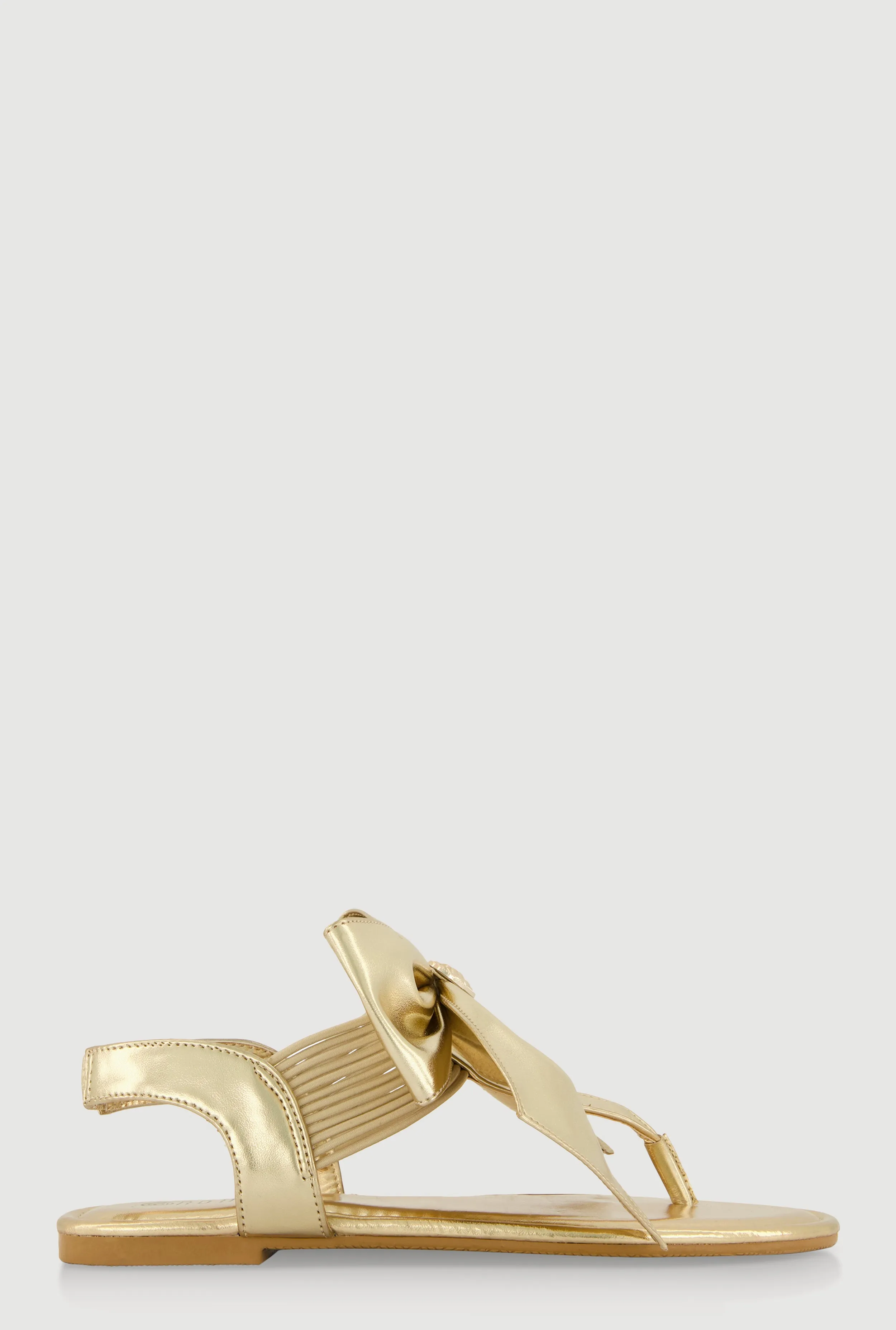 Metallic Heart Bow Corded Thong Sandals sold by Rainbow product image thumbnail 2