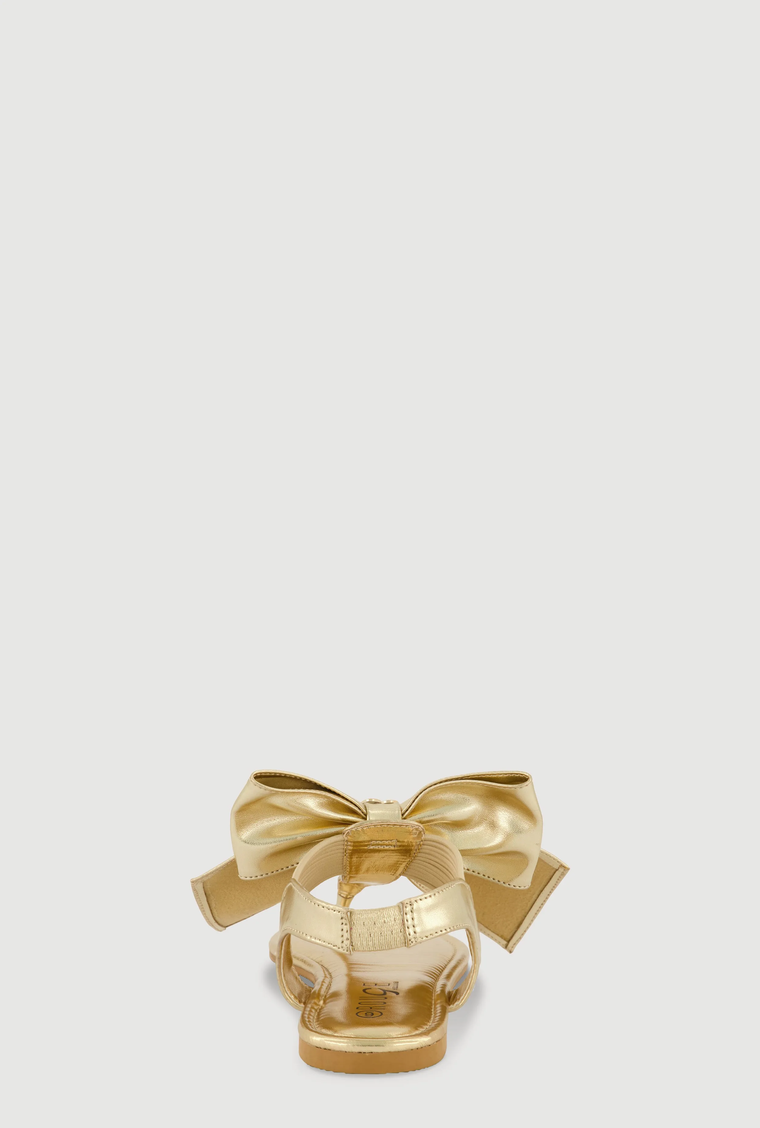 Metallic Heart Bow Corded Thong Sandals sold by Rainbow product image thumbnail 3