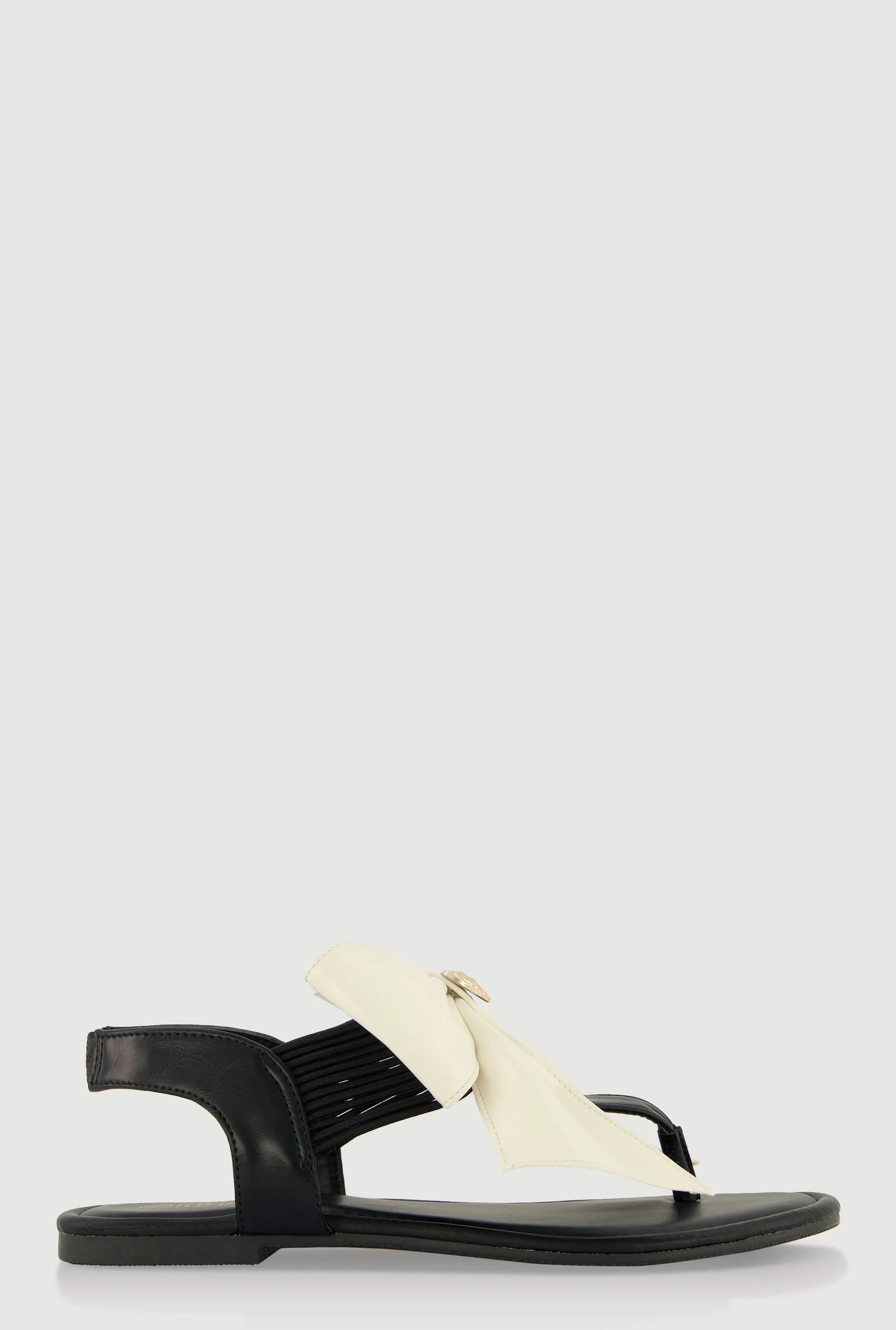 Metallic Heart Bow Corded Thong Sandals sold by Rainbow product image thumbnail 2