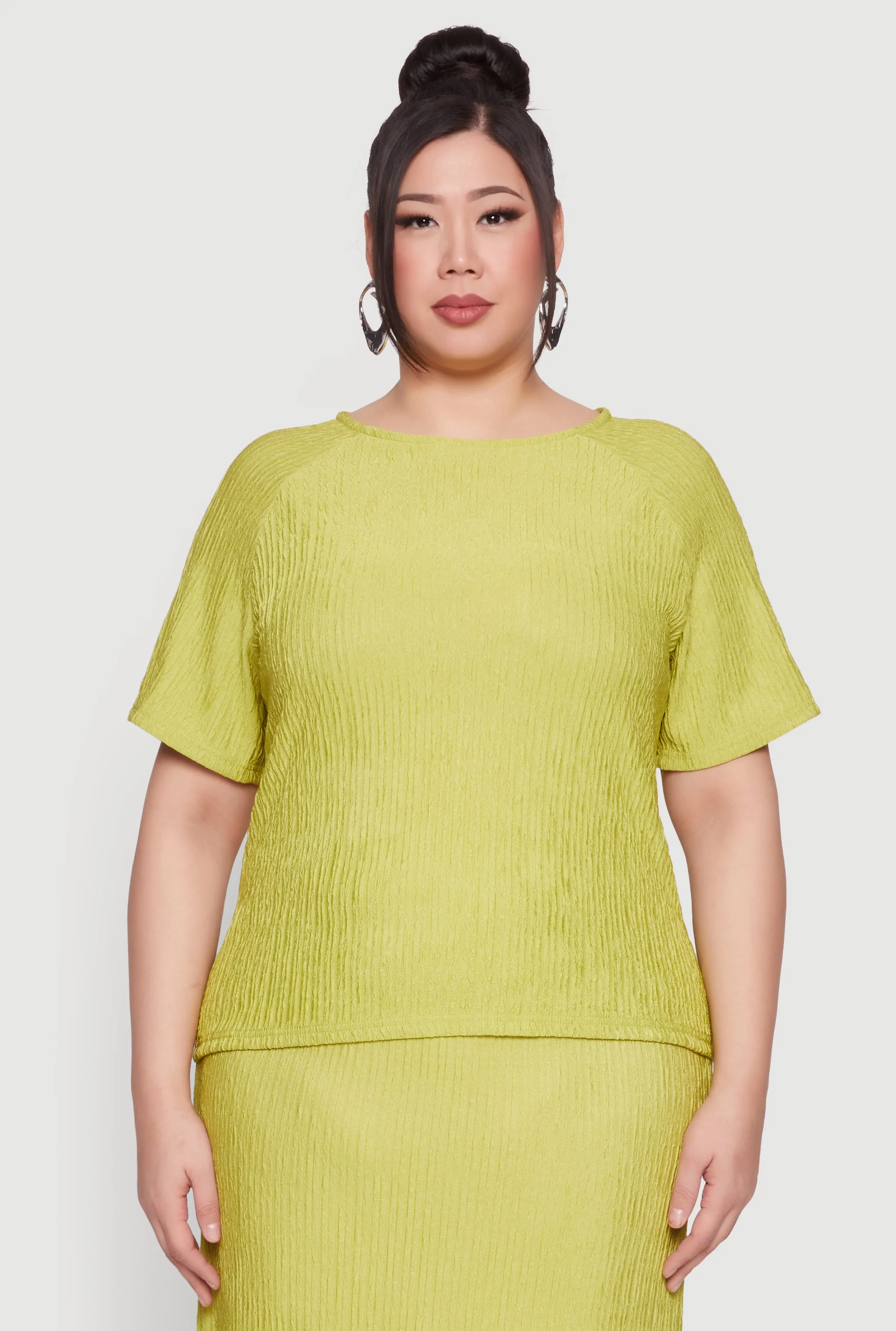 Plus Size Textured Knit Top sold by Rainbow