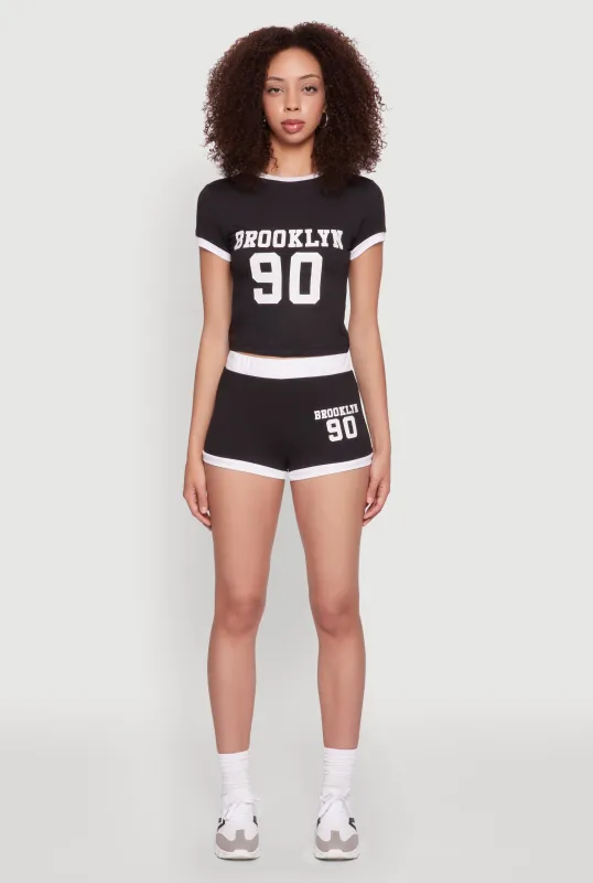 Brooklyn 90 Graphic Shorts sold by Rainbow