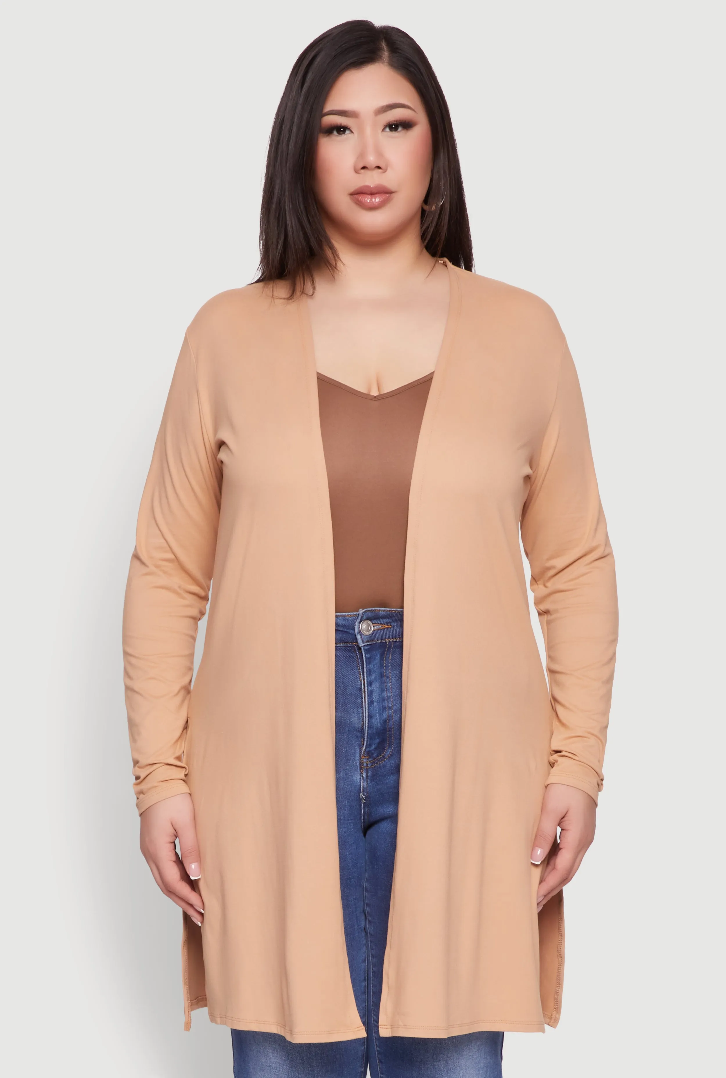 Plus Size Soft Knit Long Sleeve Duster sold by Rainbow product image thumbnail 2