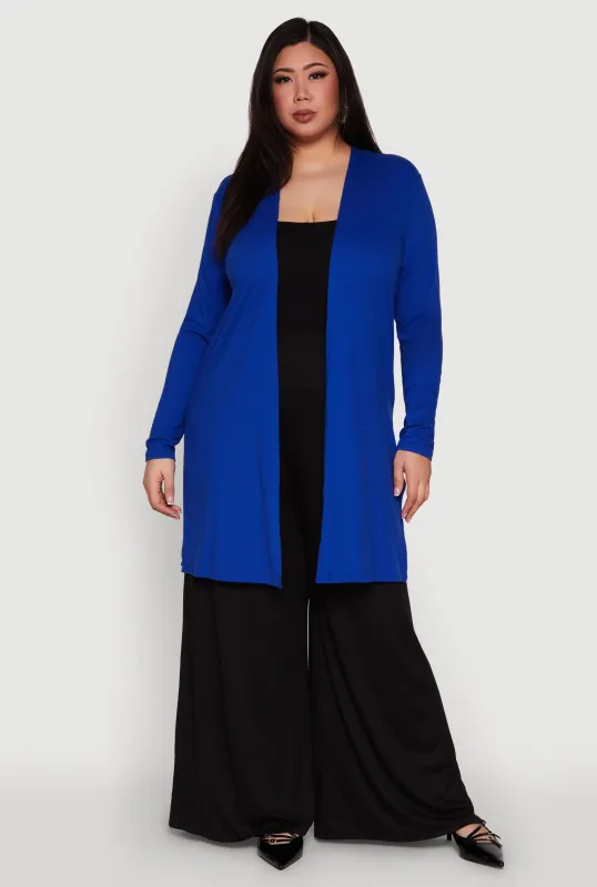 Plus Size Soft Knit Long Sleeve Duster sold by Rainbow