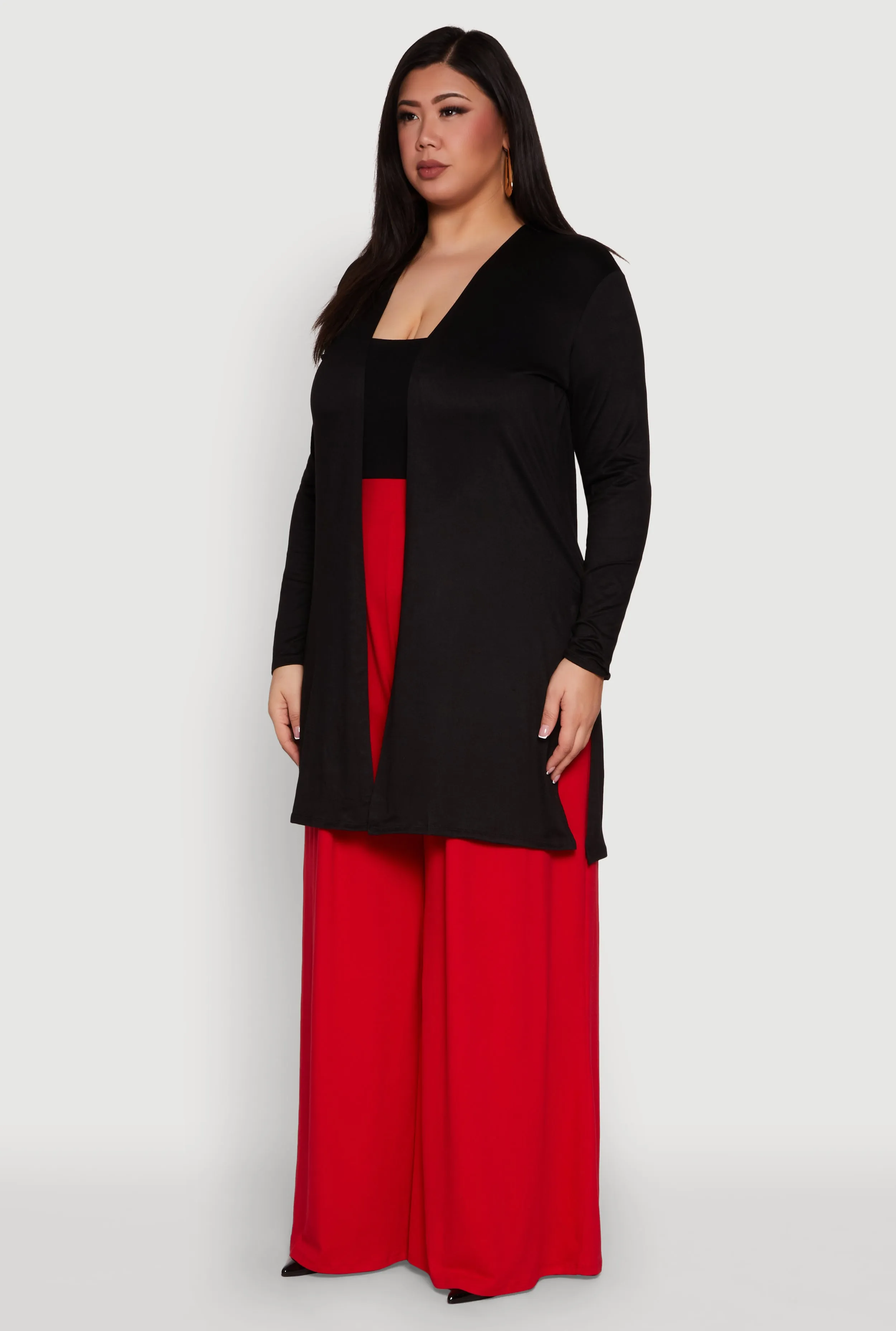 Plus Size Soft Knit Long Sleeve Duster sold by Rainbow product image thumbnail 5