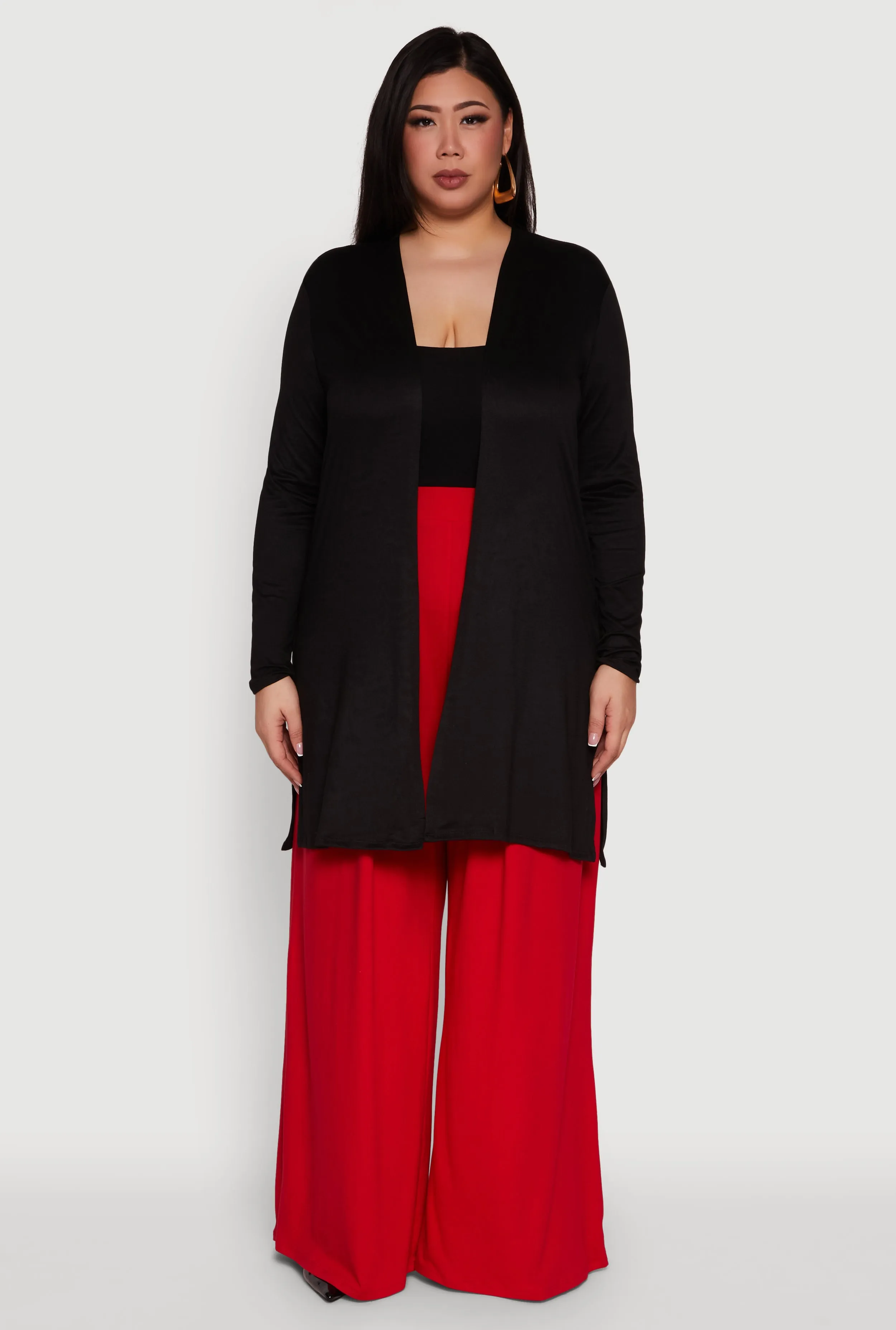 Plus Size Soft Knit Long Sleeve Duster sold by Rainbow product image thumbnail 3