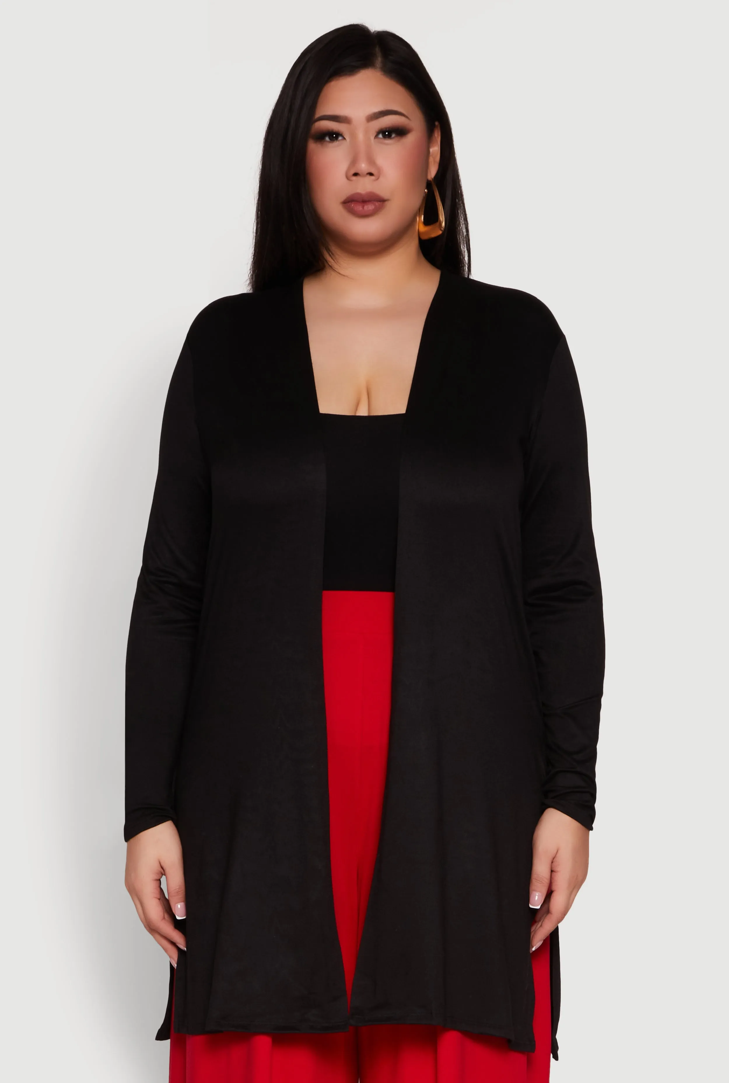 Plus Size Soft Knit Long Sleeve Duster sold by Rainbow product image thumbnail 2