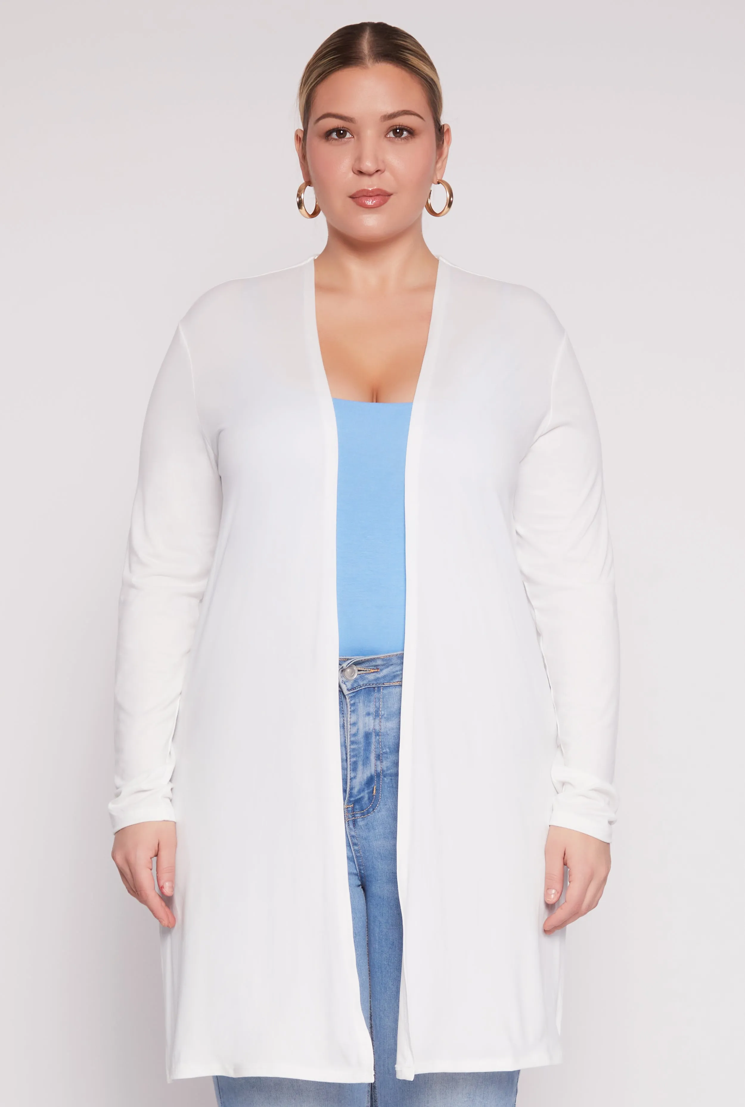 Plus Size Soft Knit Long Sleeve Duster sold by Rainbow product image thumbnail 2