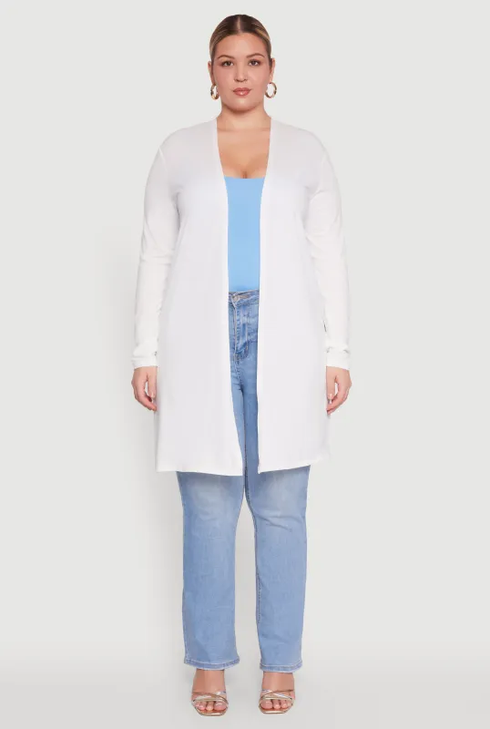 Plus Size Soft Knit Long Sleeve Duster sold by Rainbow