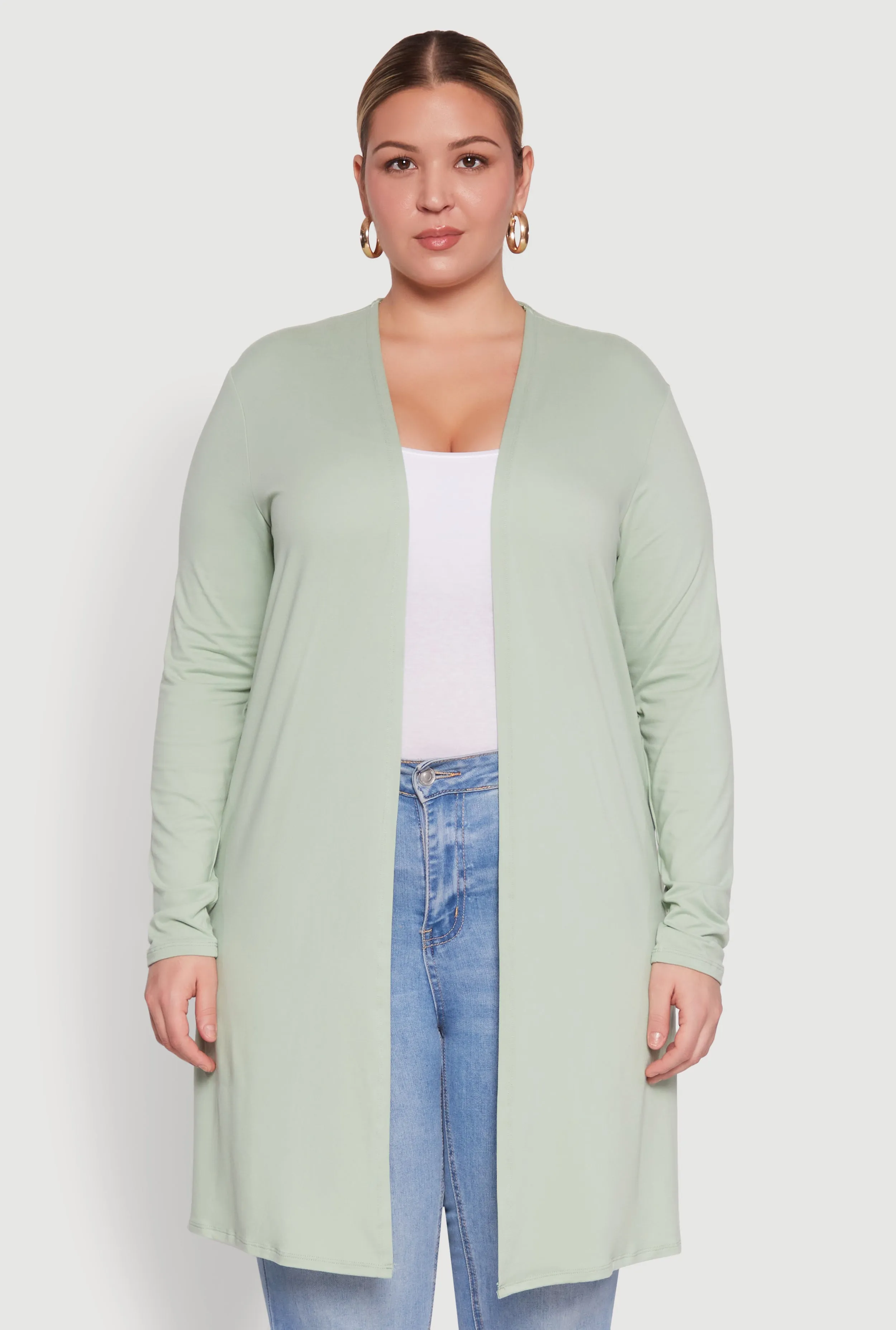 Plus Size Soft Knit Long Sleeve Duster sold by Rainbow product image thumbnail 2
