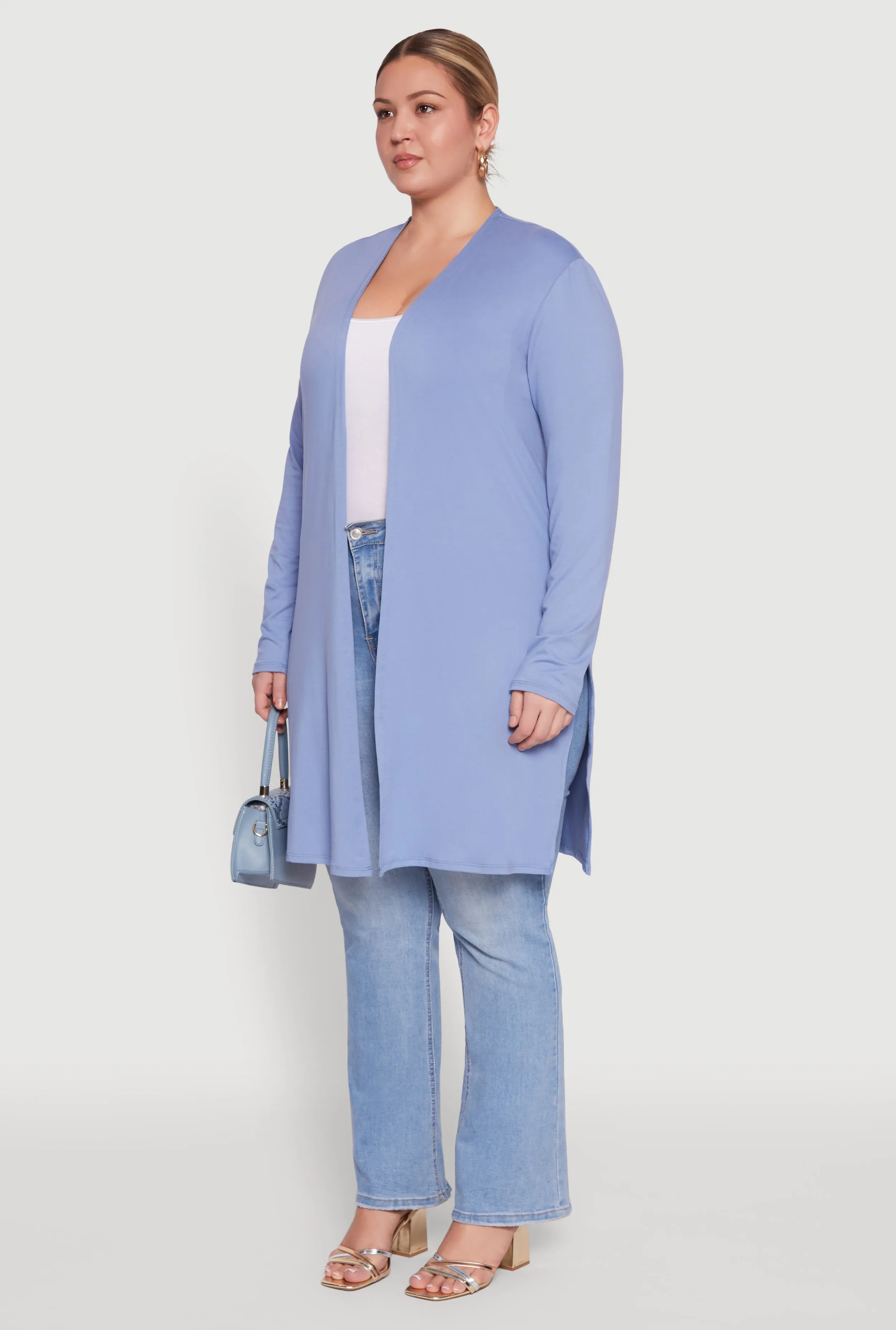 Plus Size Soft Knit Long Sleeve Duster sold by Rainbow product image thumbnail 5