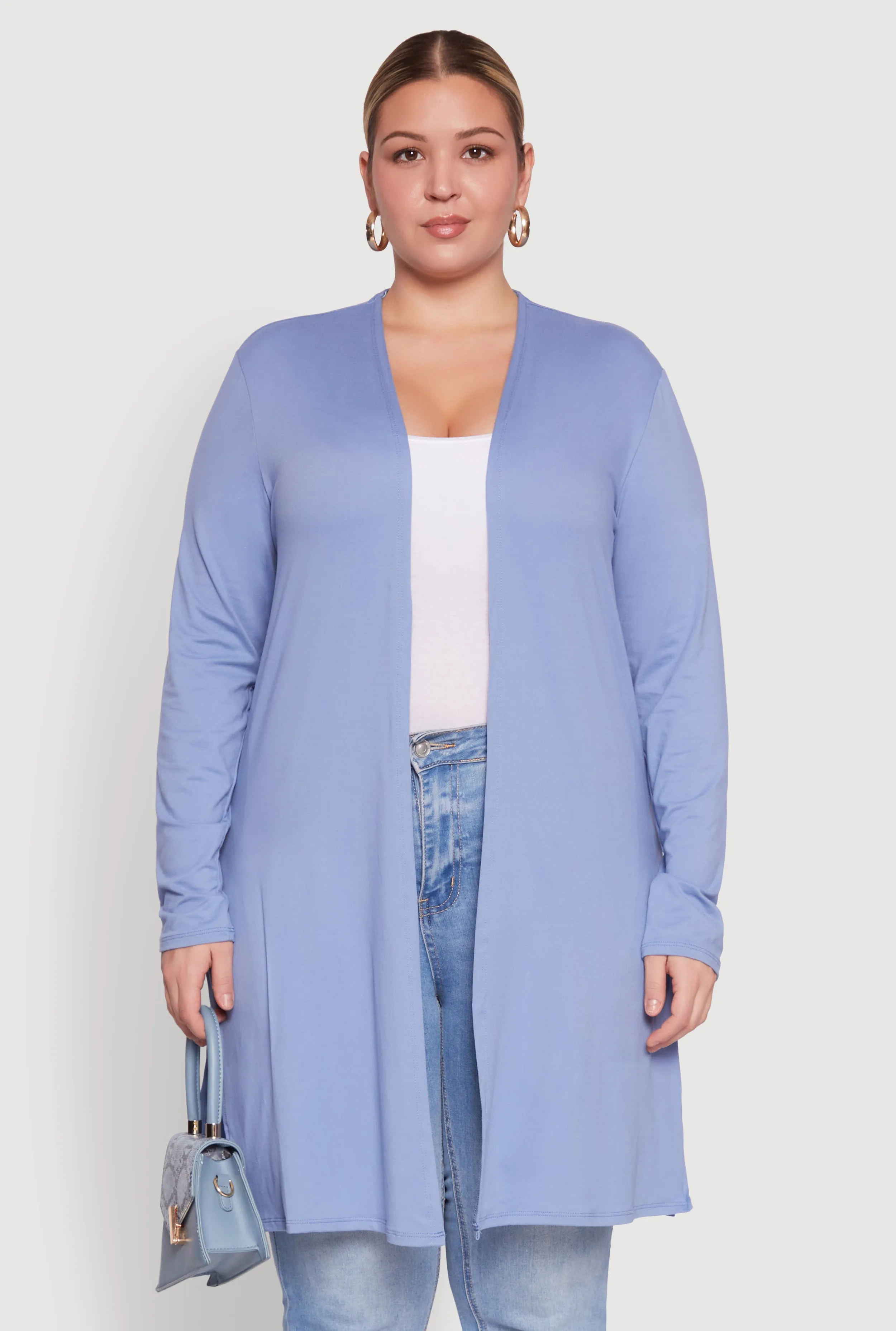 Plus Size Soft Knit Long Sleeve Duster sold by Rainbow product image thumbnail 2