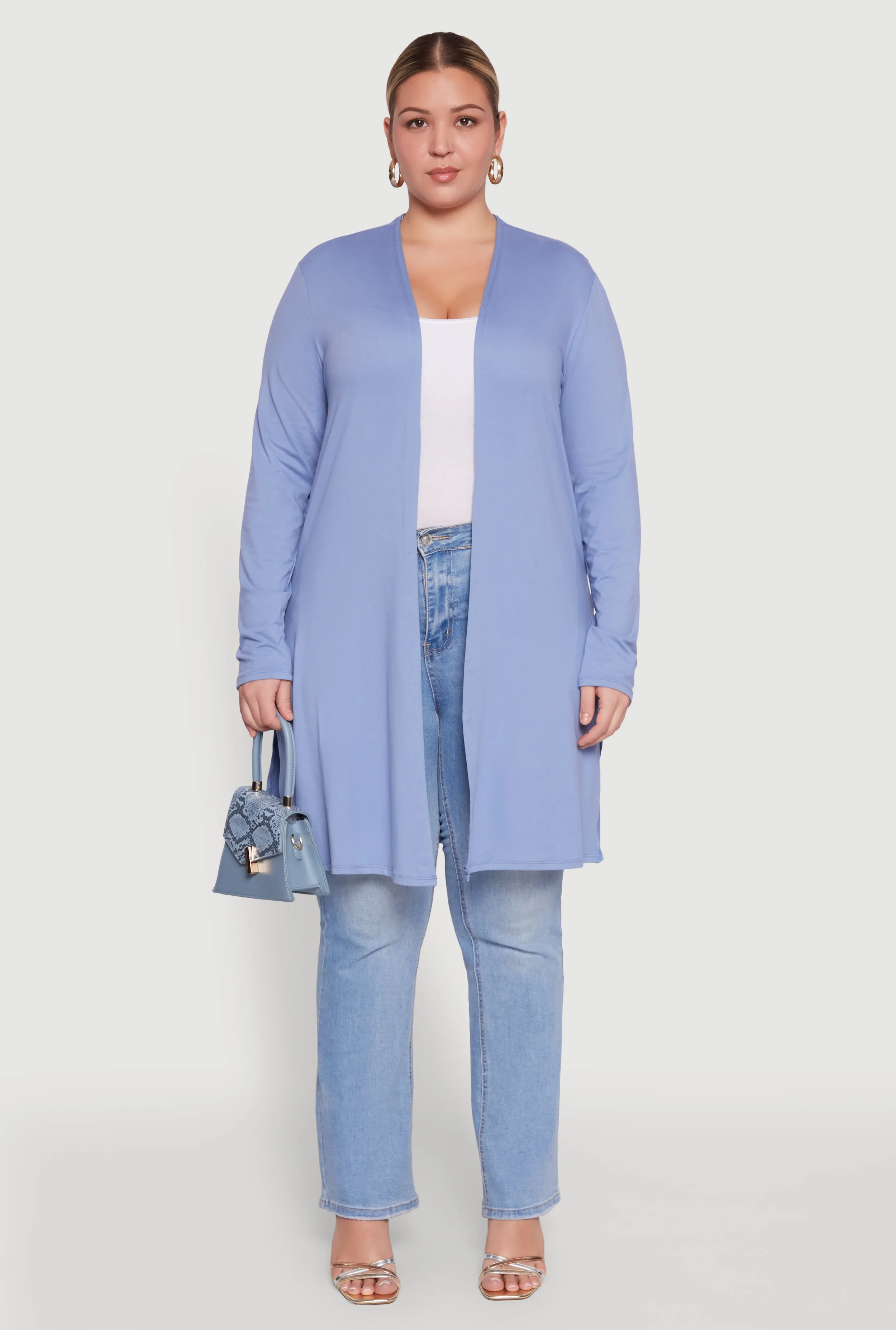 Plus Size Soft Knit Long Sleeve Duster sold by Rainbow product image thumbnail 3