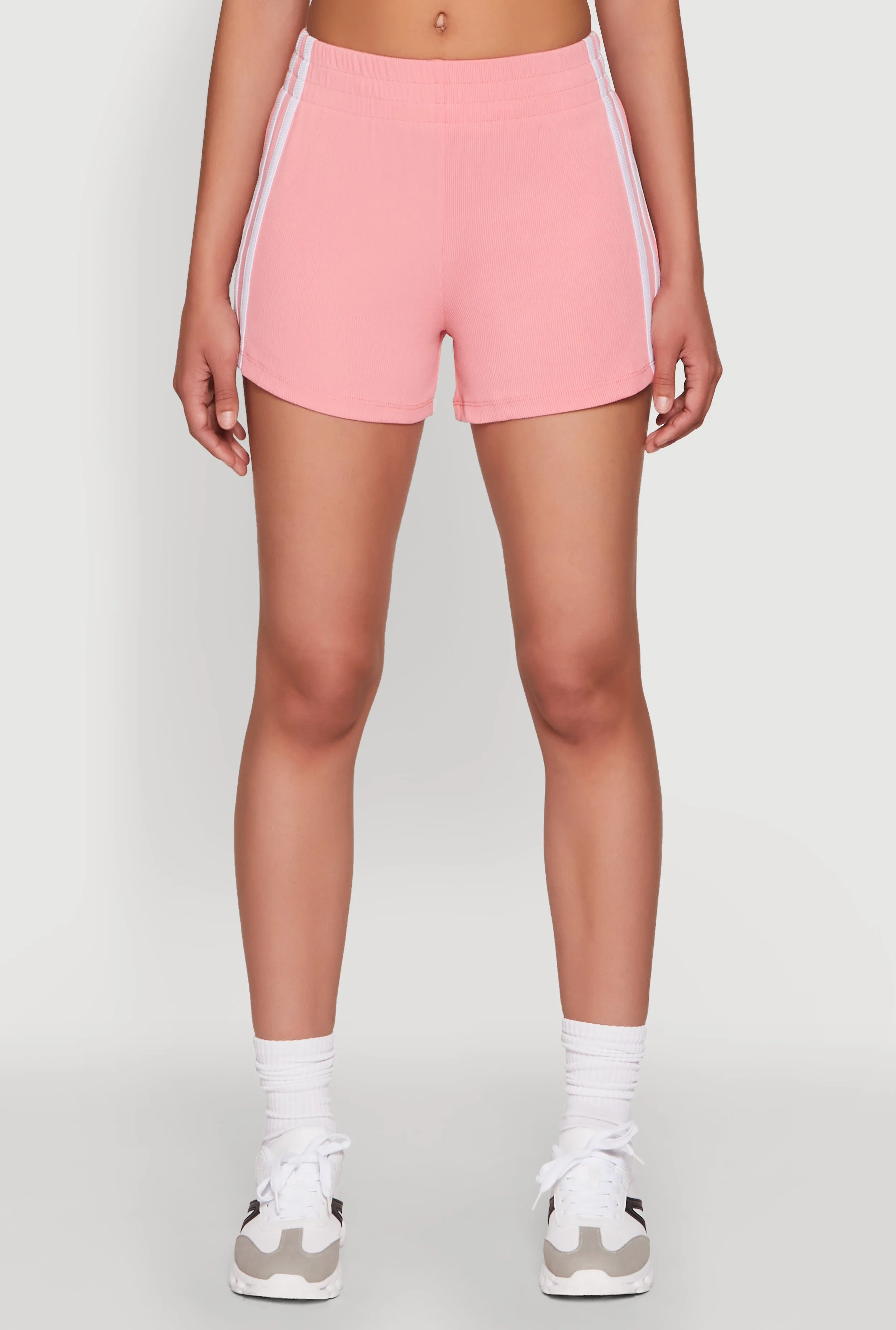 High Waisted Varsity Stripe Bike Shorts sold by Rainbow product image thumbnail 3