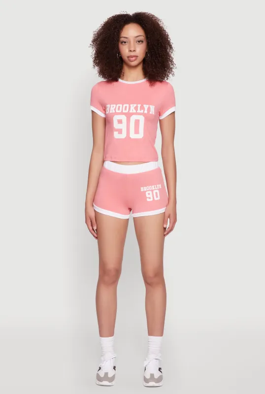 Brooklyn 90 Graphic Shorts sold by Rainbow