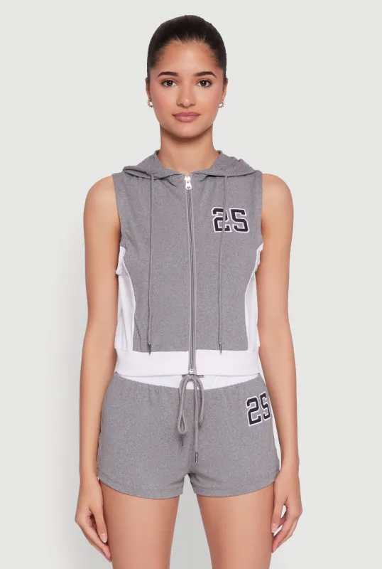 25 Graphic Hooded Zip Front Vest sold by Rainbow