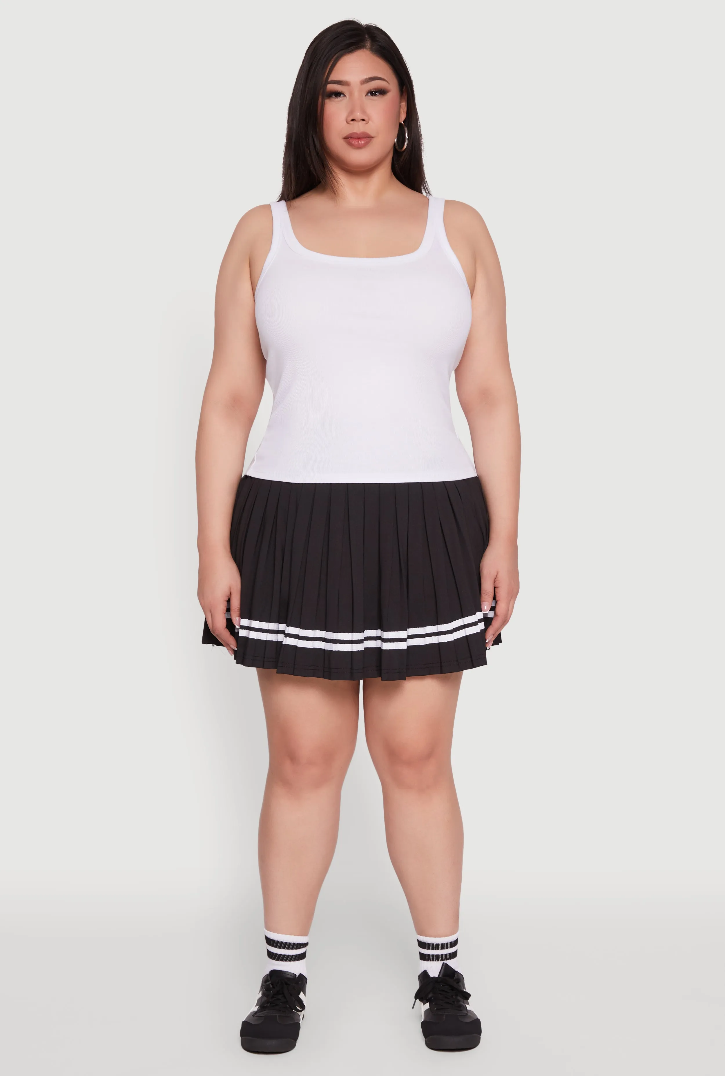 Plus Size Rib Knit Basic Tank Top sold by Rainbow product image thumbnail 3