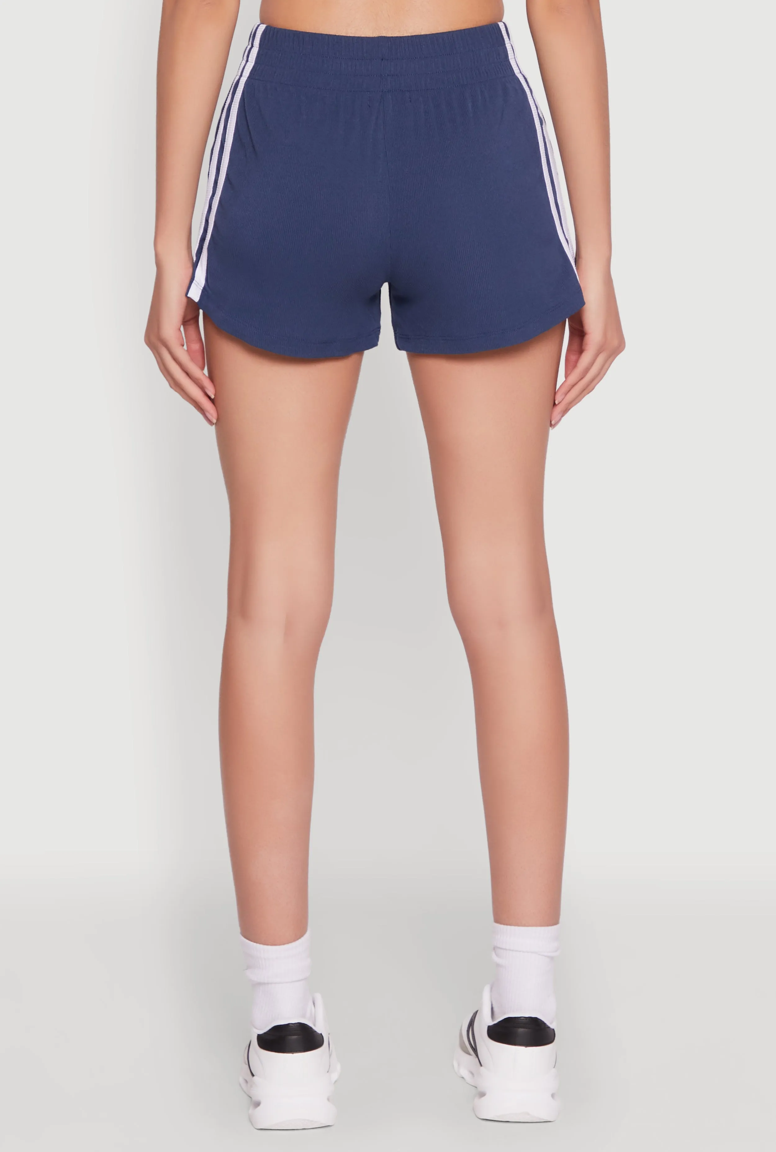 High Waisted Varsity Stripe Bike Shorts sold by Rainbow product image thumbnail 5