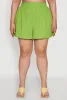 Plus Size Chic High Waisted Textured Knit Shorts sold by Rainbow
