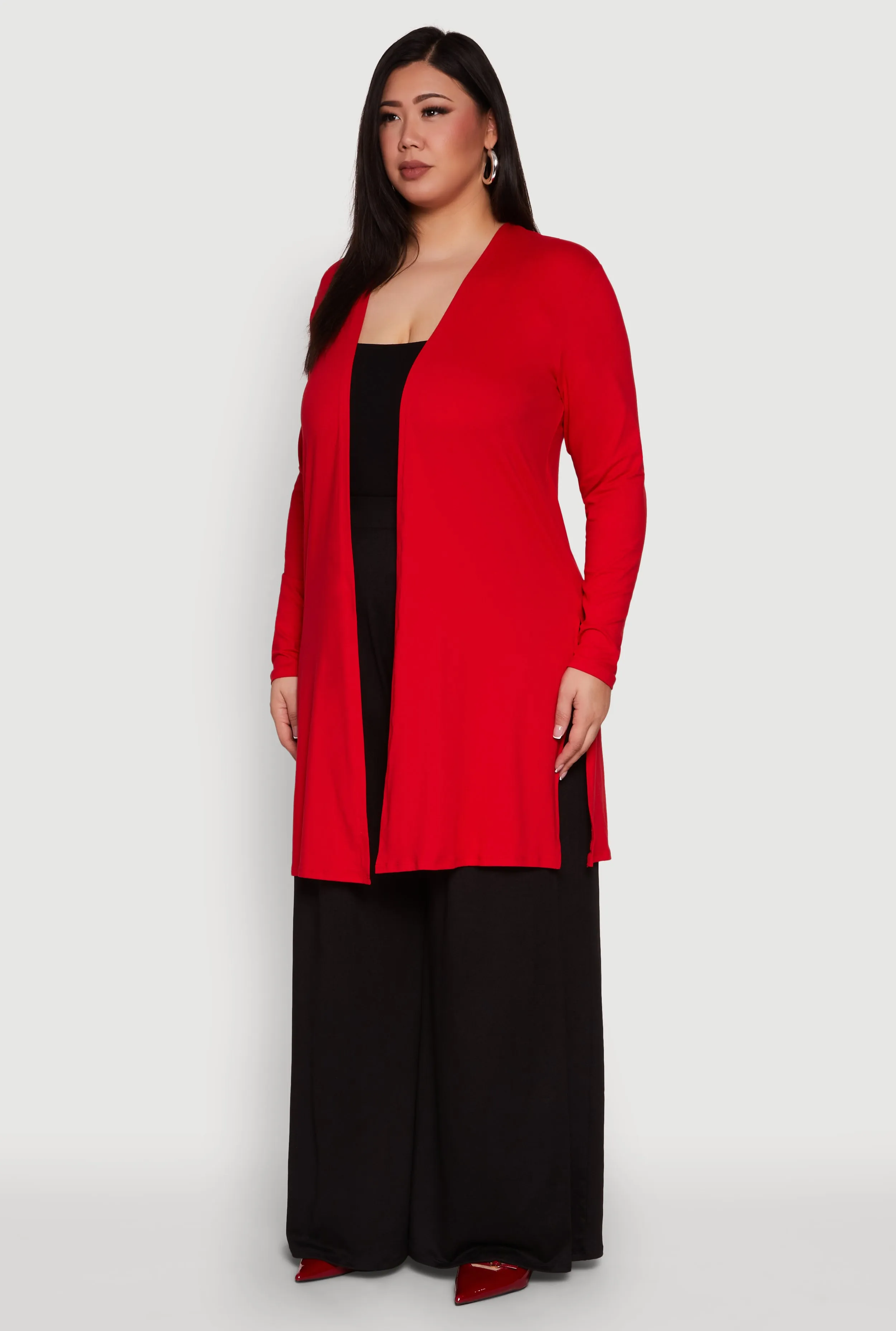 Plus Size Soft Knit Long Sleeve Duster sold by Rainbow product image thumbnail 5