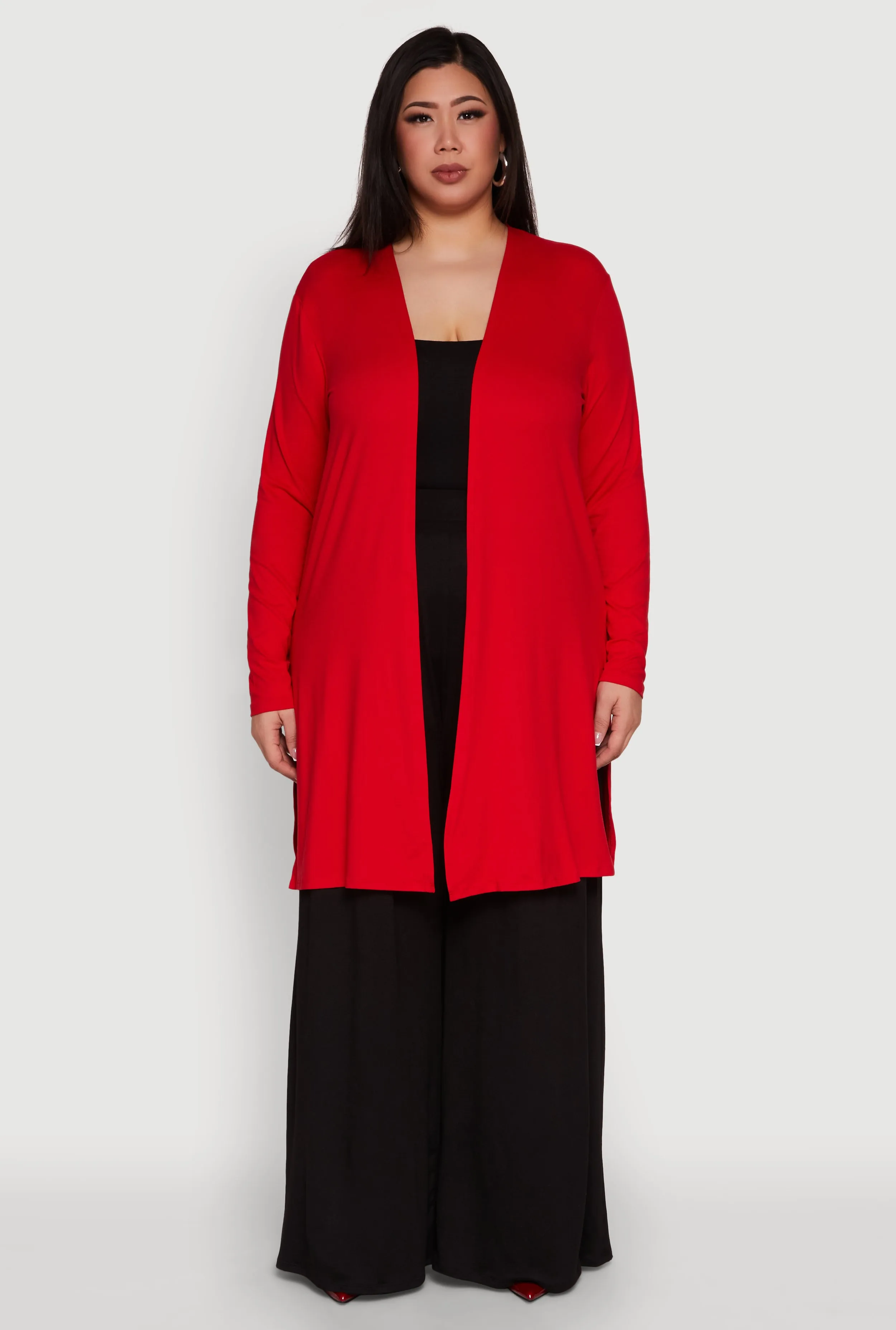 Plus Size Soft Knit Long Sleeve Duster sold by Rainbow product image thumbnail 3