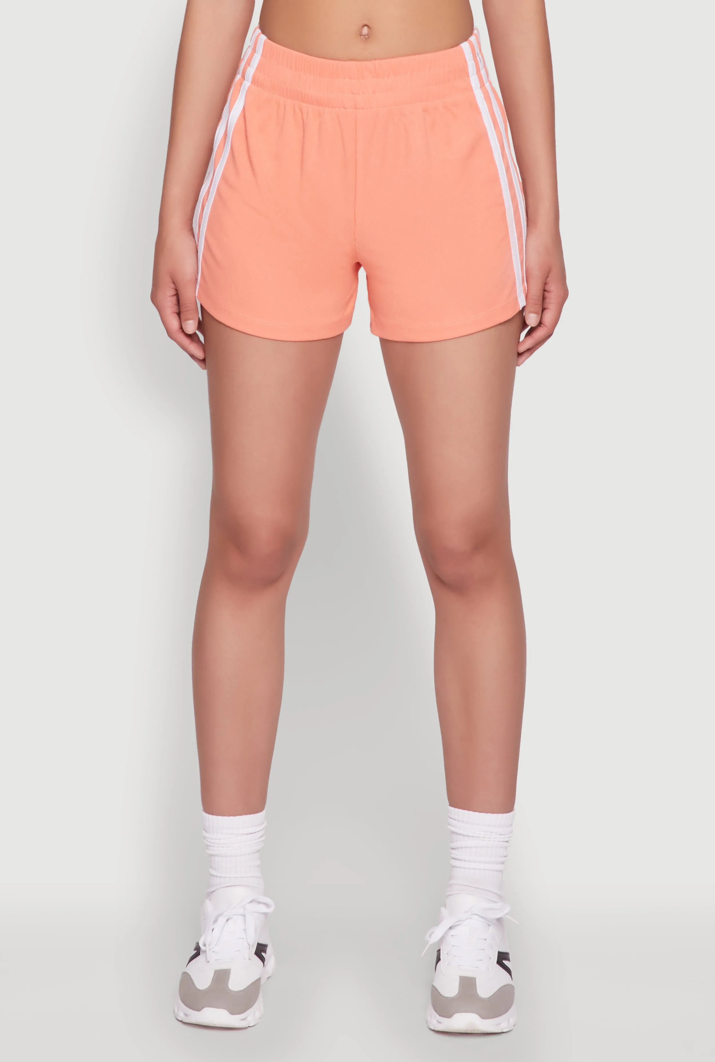 High Waisted Varsity Stripe Bike Shorts sold by Rainbow product image thumbnail 3