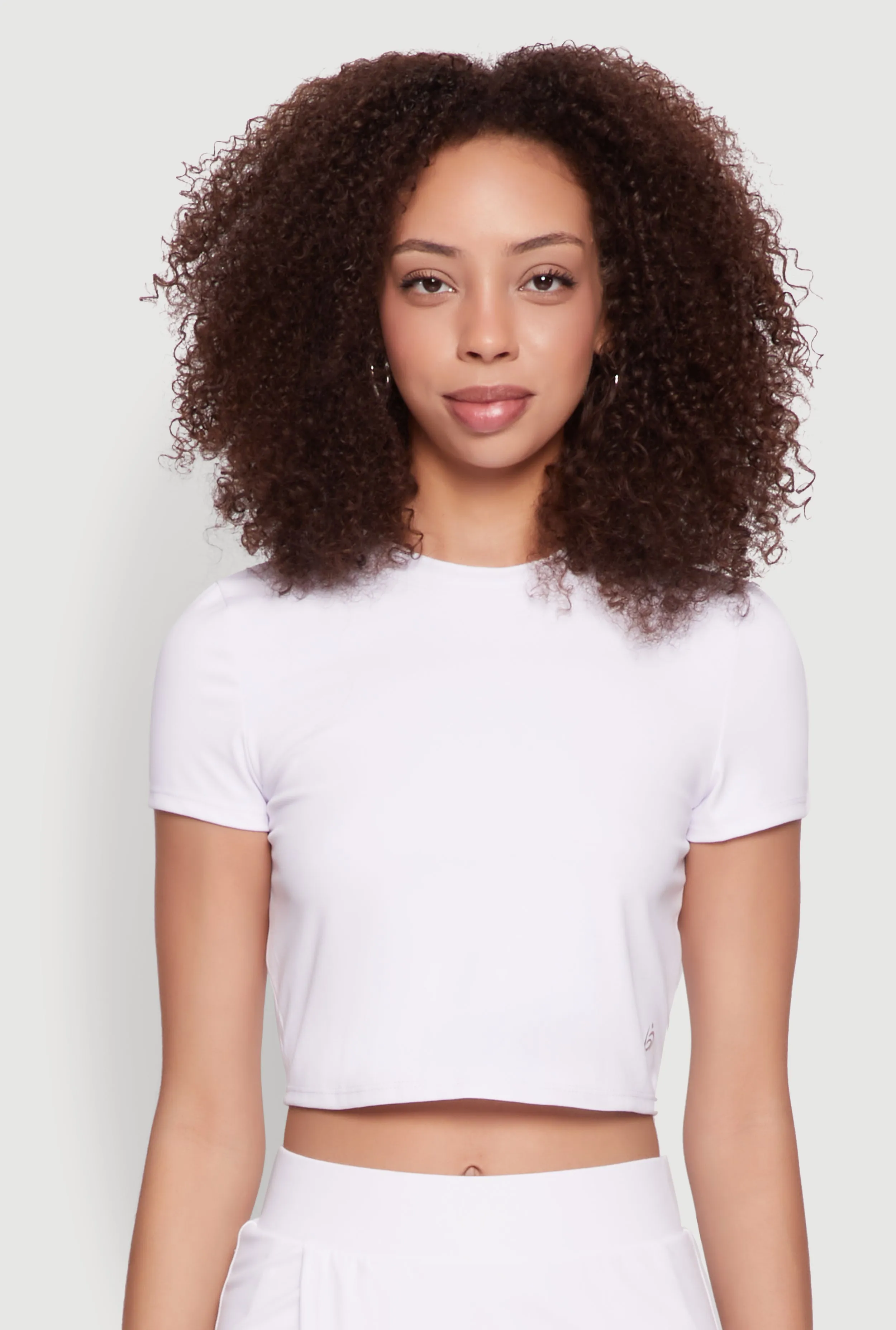 Cut Out Back Crew Neck Crop Top sold by Rainbow