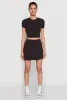 Cut Out Back Crew Neck Crop Top sold by Rainbow
